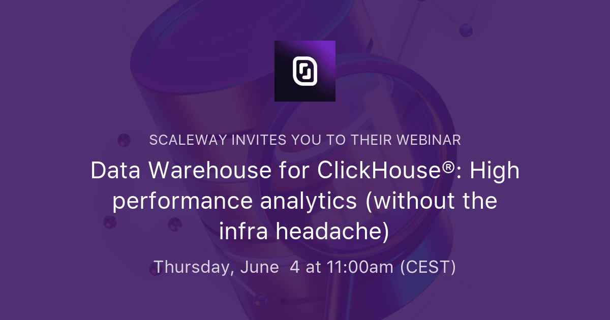 Data Warehouse for ClickHouse, événement Tier 3 sélectionné par Agenda Tech