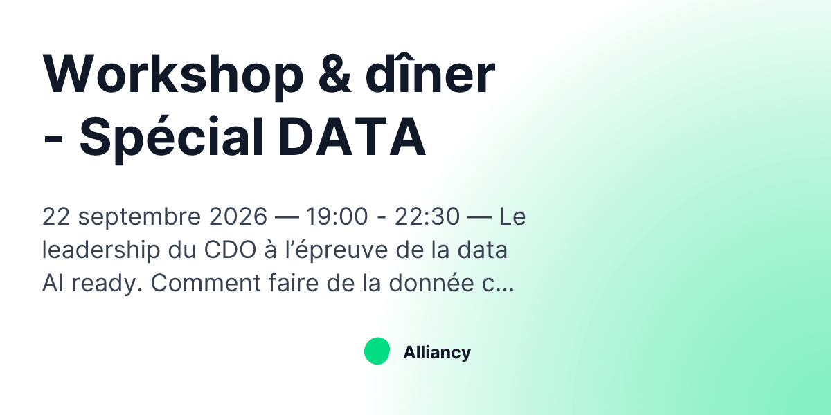 Workshop & dîner (2026)