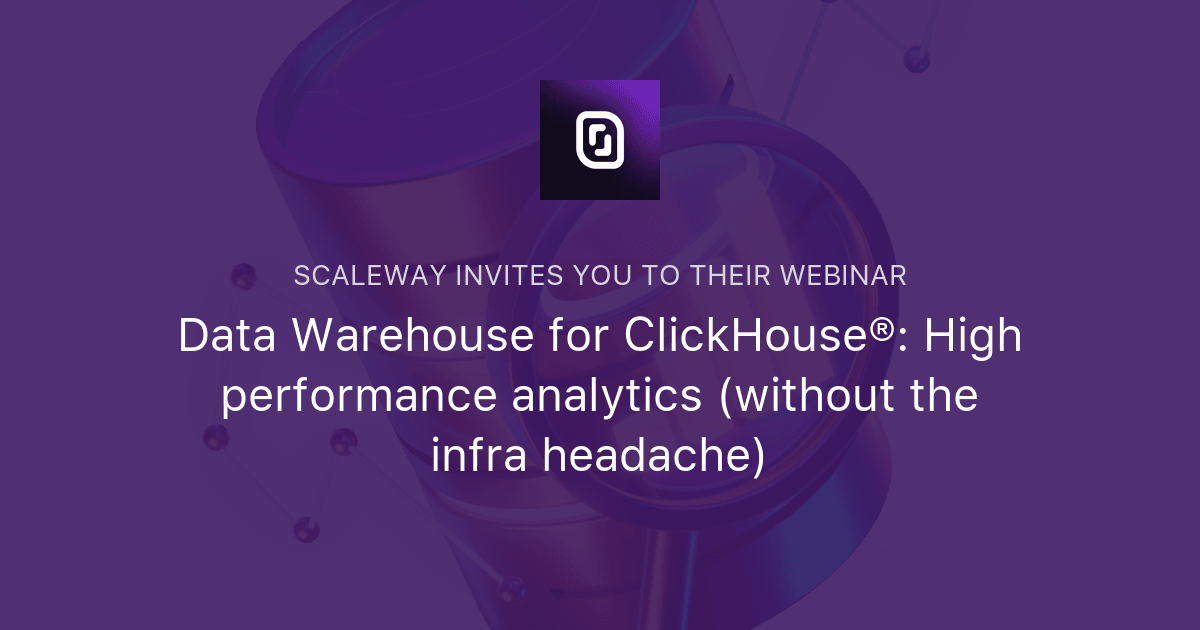 Data Warehouse for ClickHouse, événement Tier 3 sélectionné par Agenda Tech