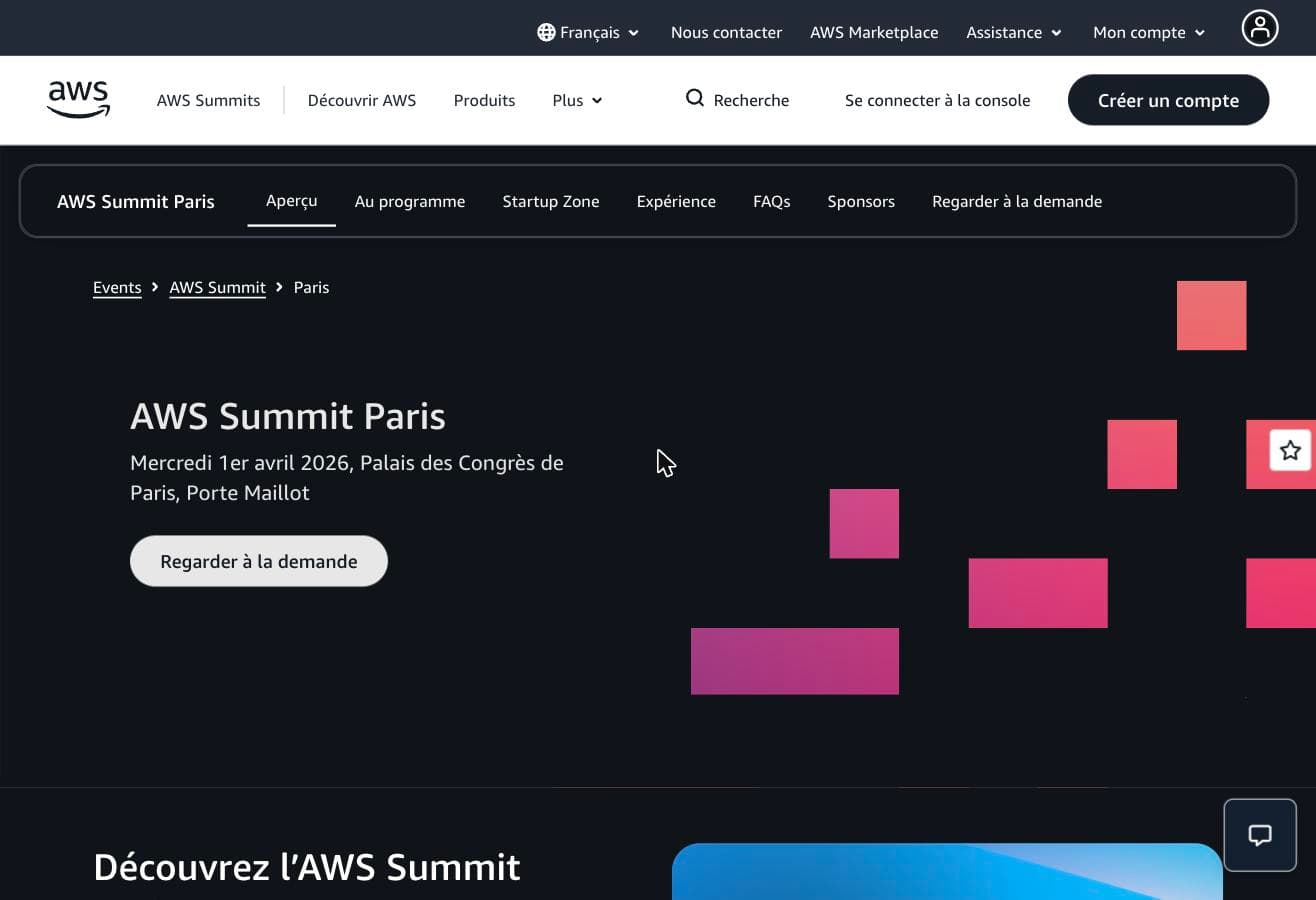 AWS Summit Paris — Palais des Congrès, Paris