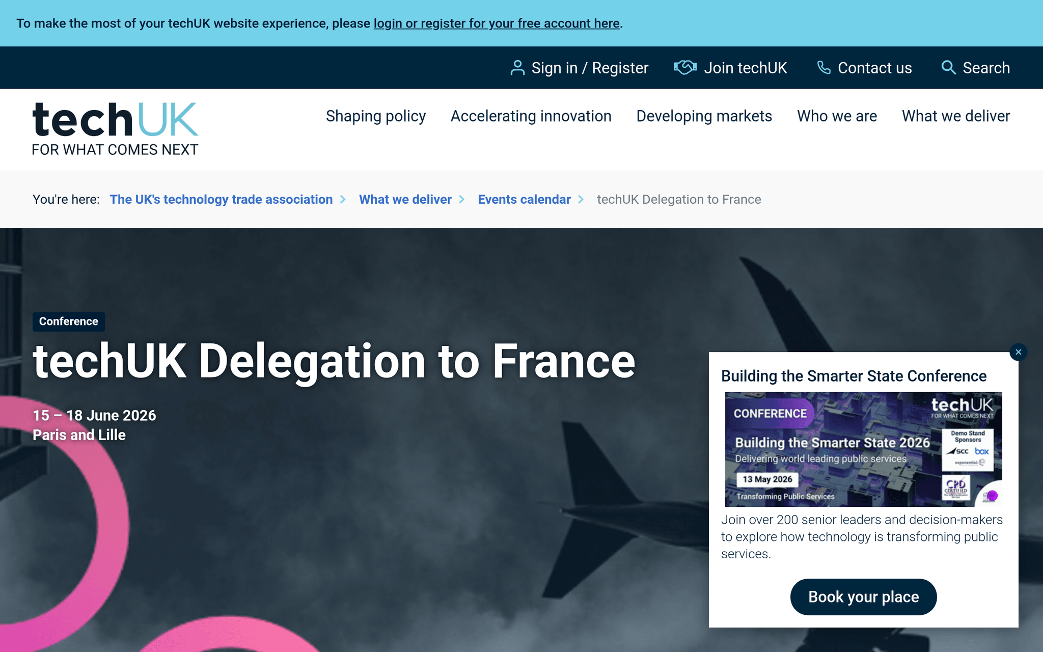 techUK Delegation France Conference — événement tech à Lille (2026)