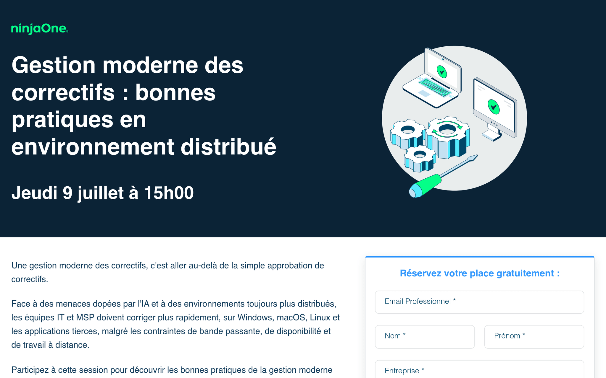 Gestion moderne des correctifs, événement Tier 3 sélectionné par Agenda Tech