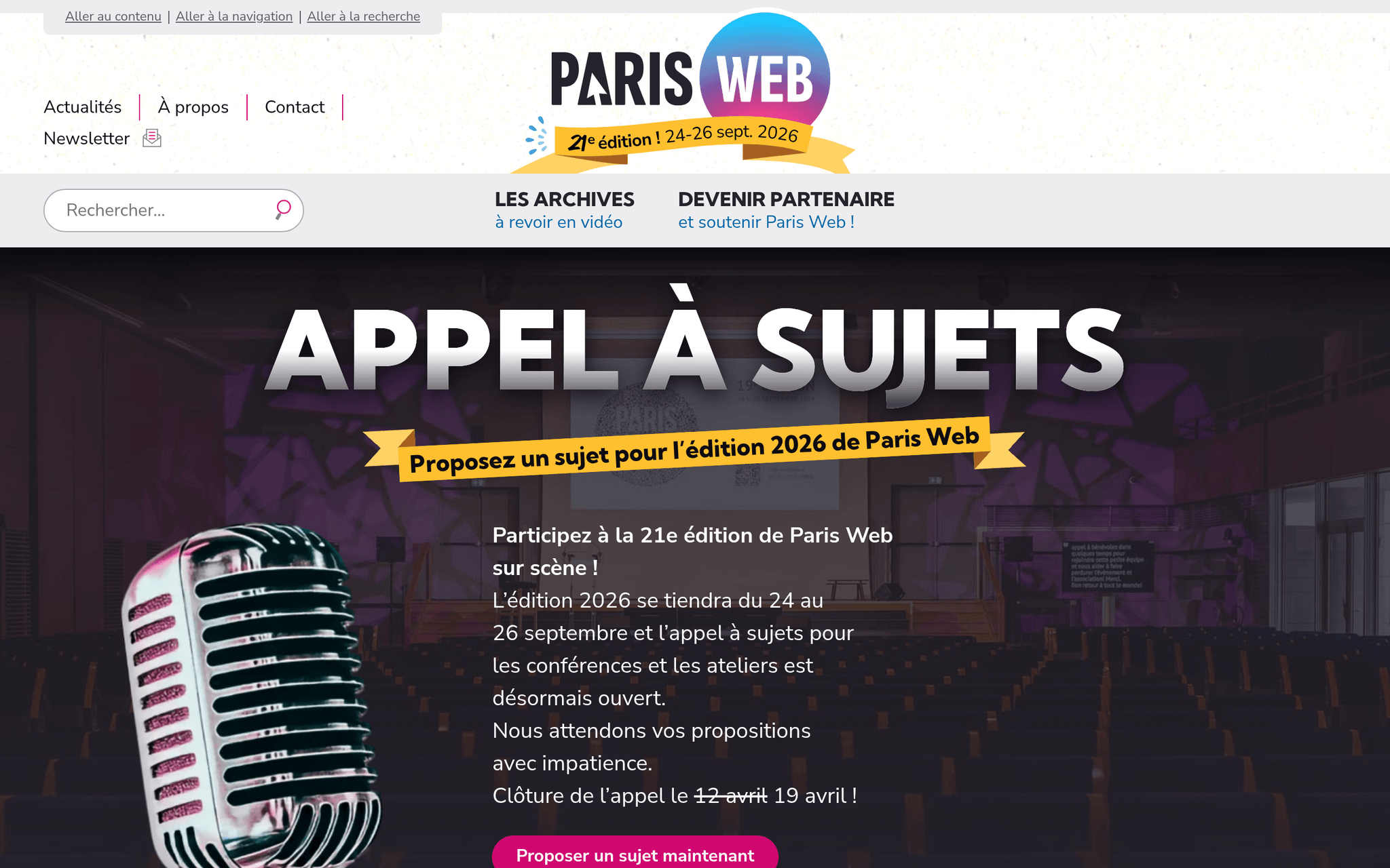 Paris WEb — événement tech à Paris (2026)