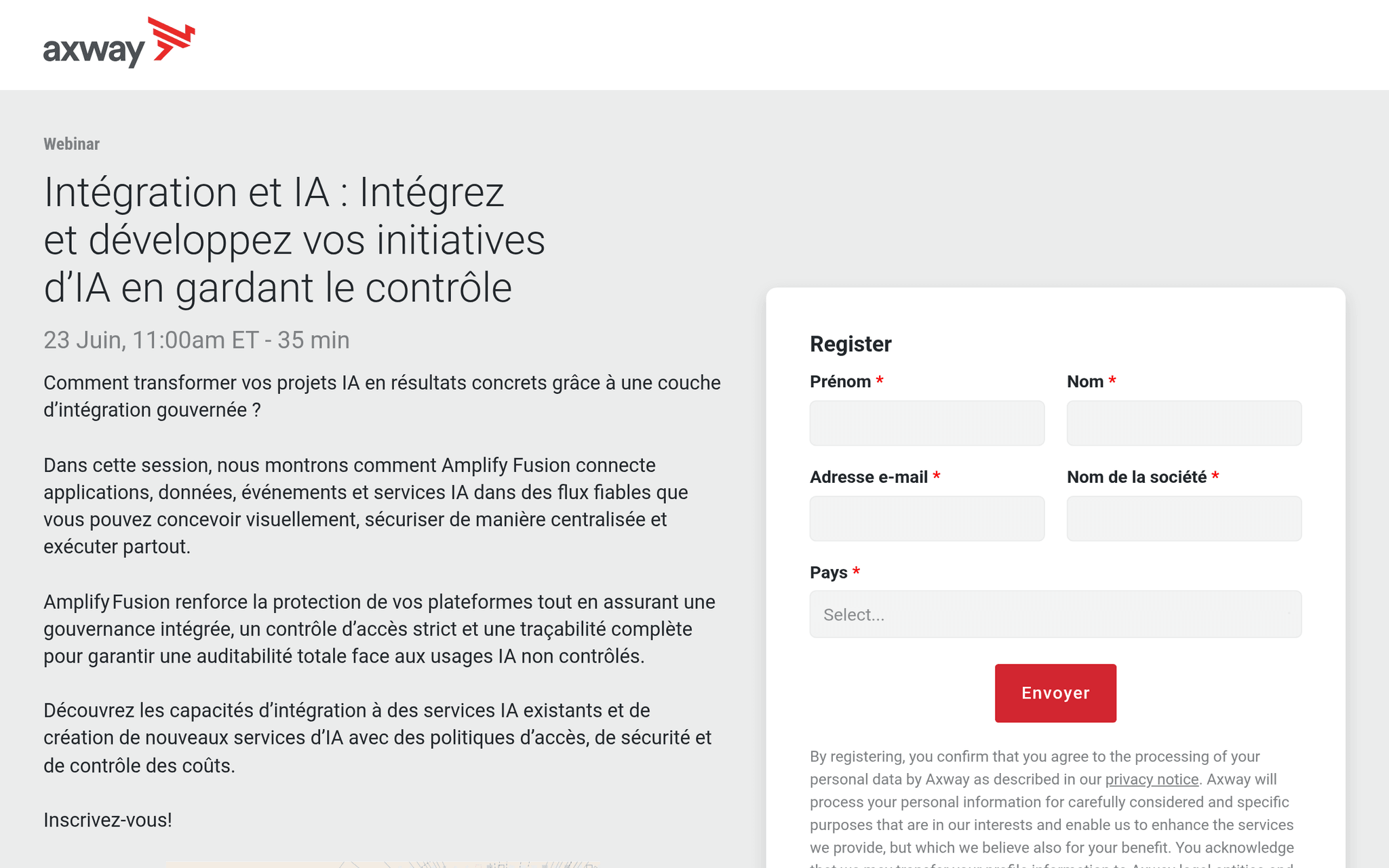 Amplify Fusion Integration et IA Webinar, événement Tier 3 sélectionné par Agenda Tech