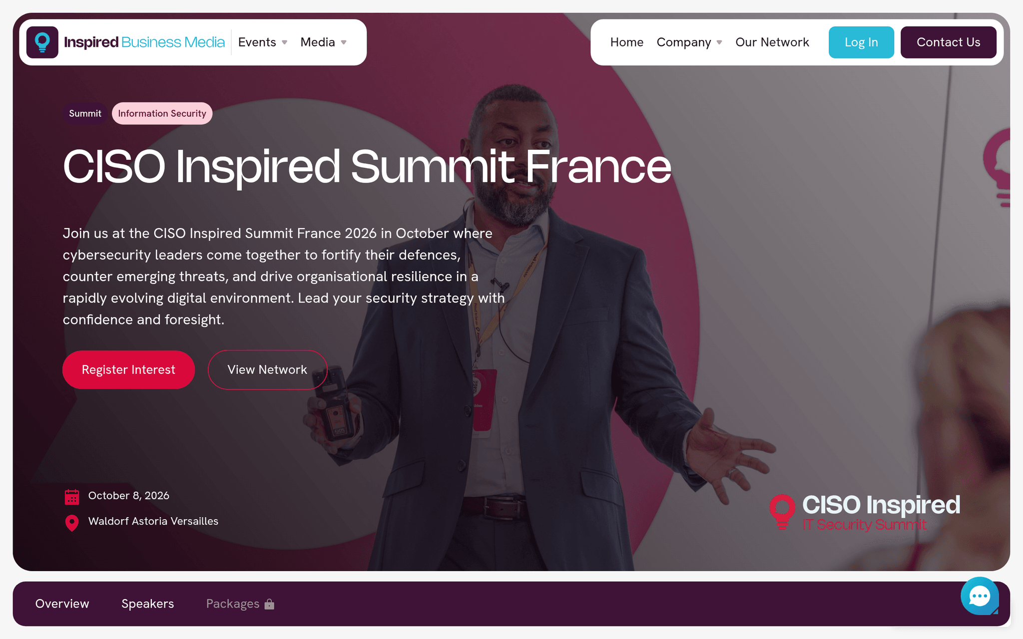 CISO Inspired Summit France — événement tech à Versailles (2026)