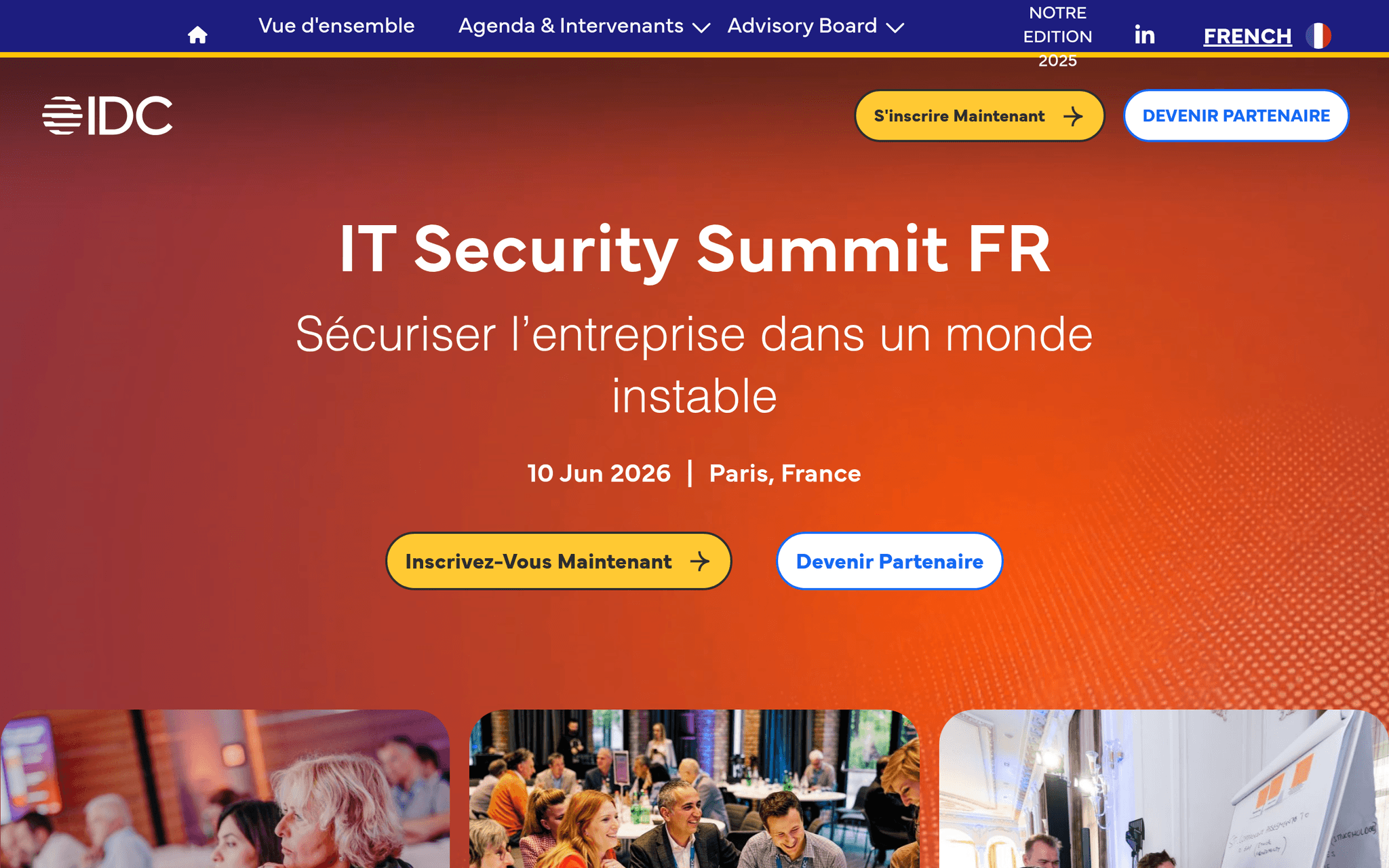 IDC IT Security Summit — événement tech à Paris (2026)