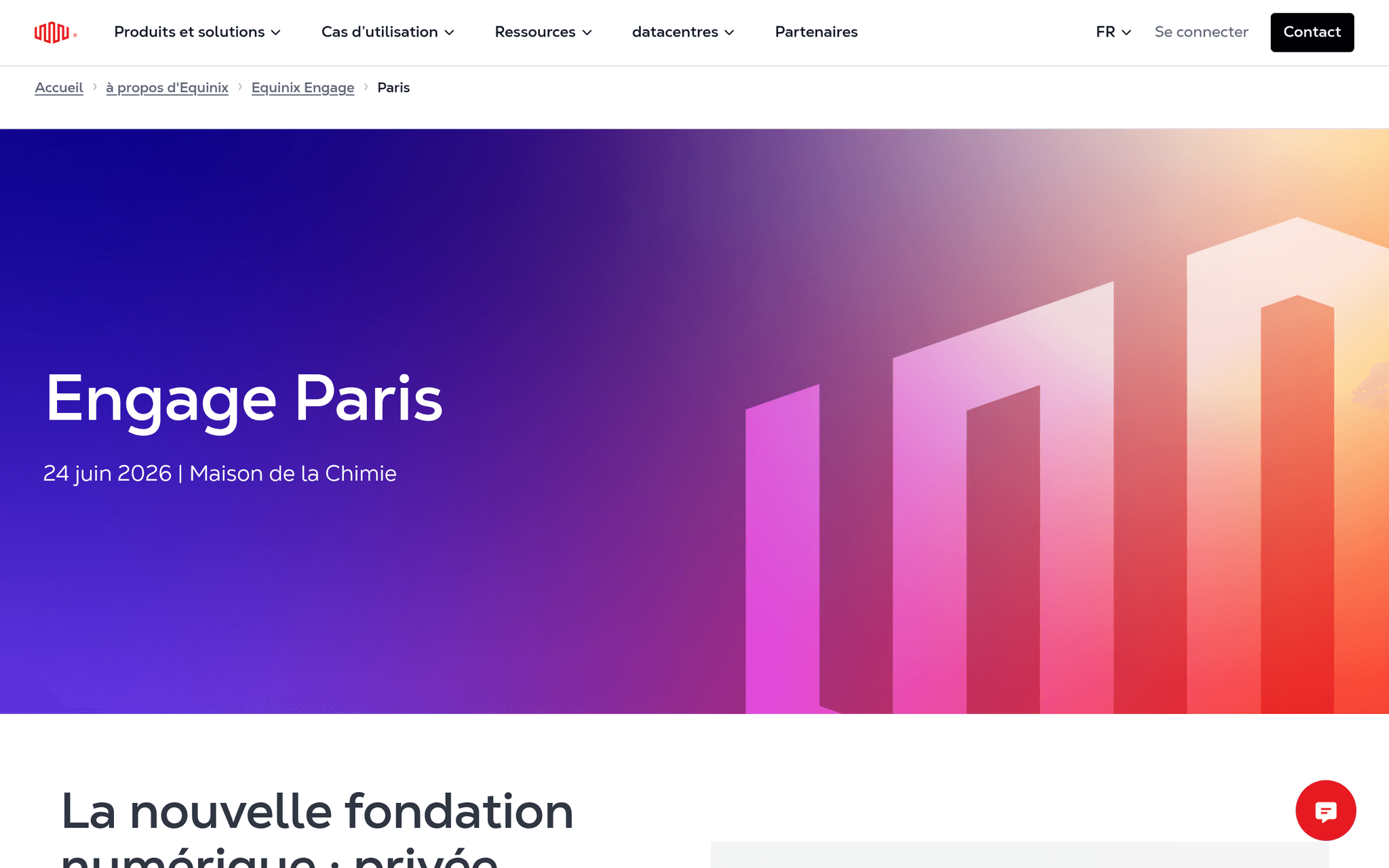 Equinix Engage Paris — Paris, événement Tier 3 sélectionné par Agenda Tech