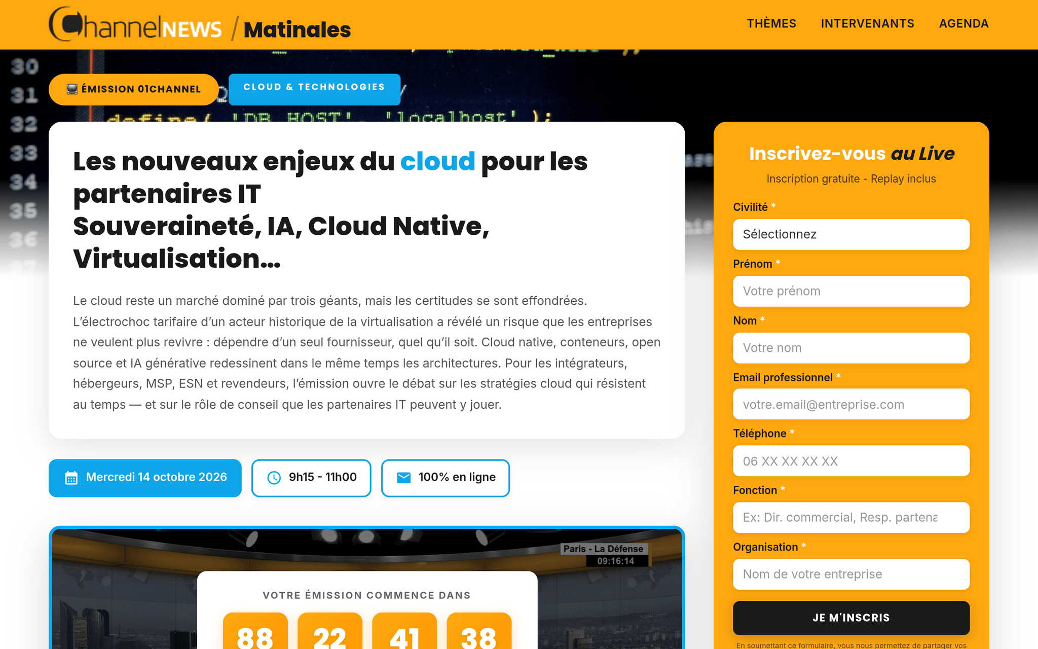Les nouveaux enjeux du cloud pour les partenaires IT, événement Tier 3 sélectionné par Agenda Tech