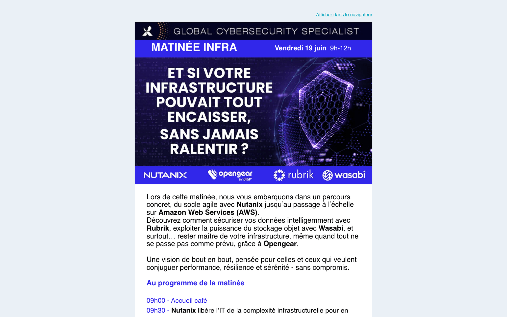 Matinée Infra — Lyon, événement Tier 3 sélectionné par Agenda Tech