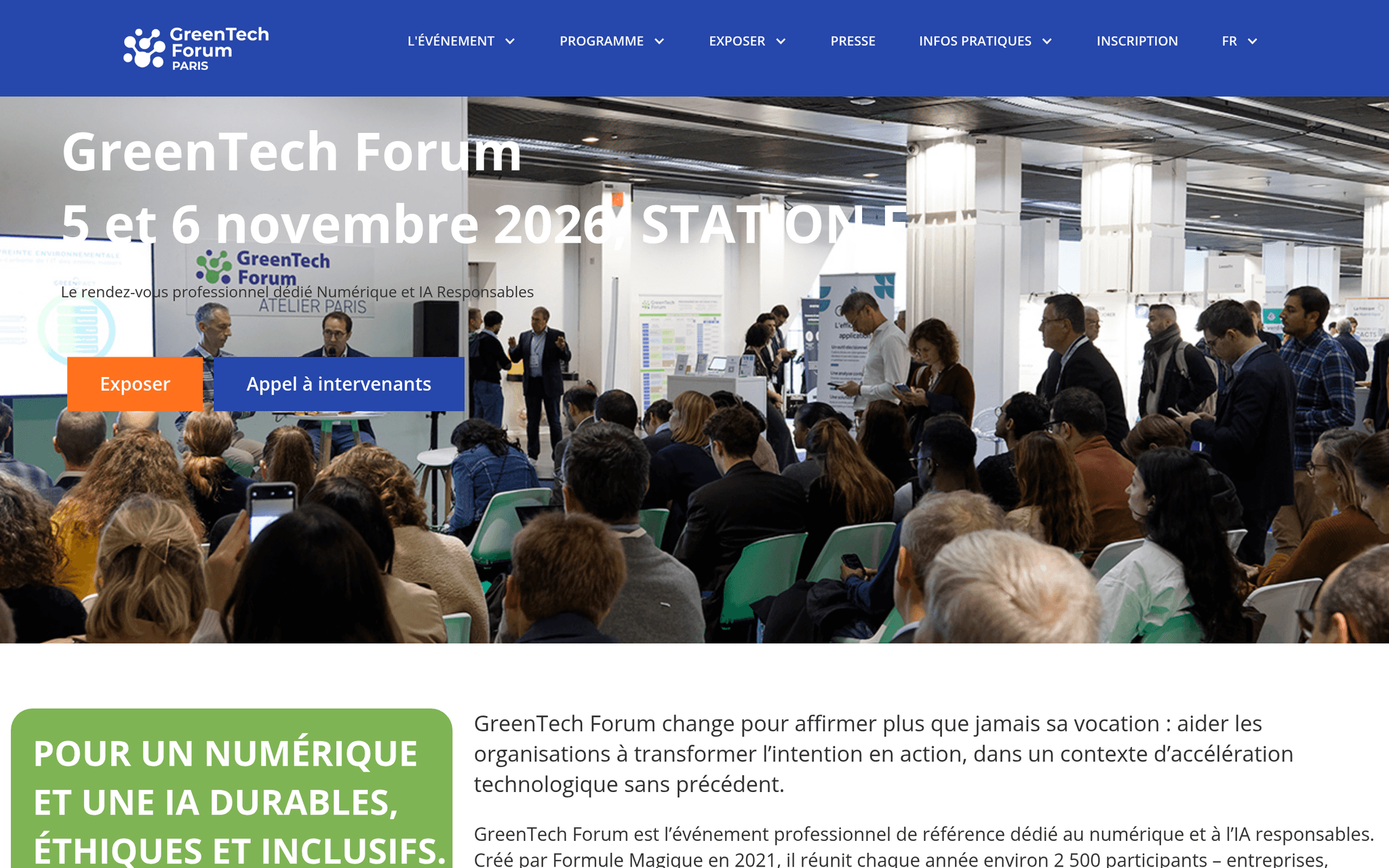 GreenTech Forum — événement tech à Paris (2026)