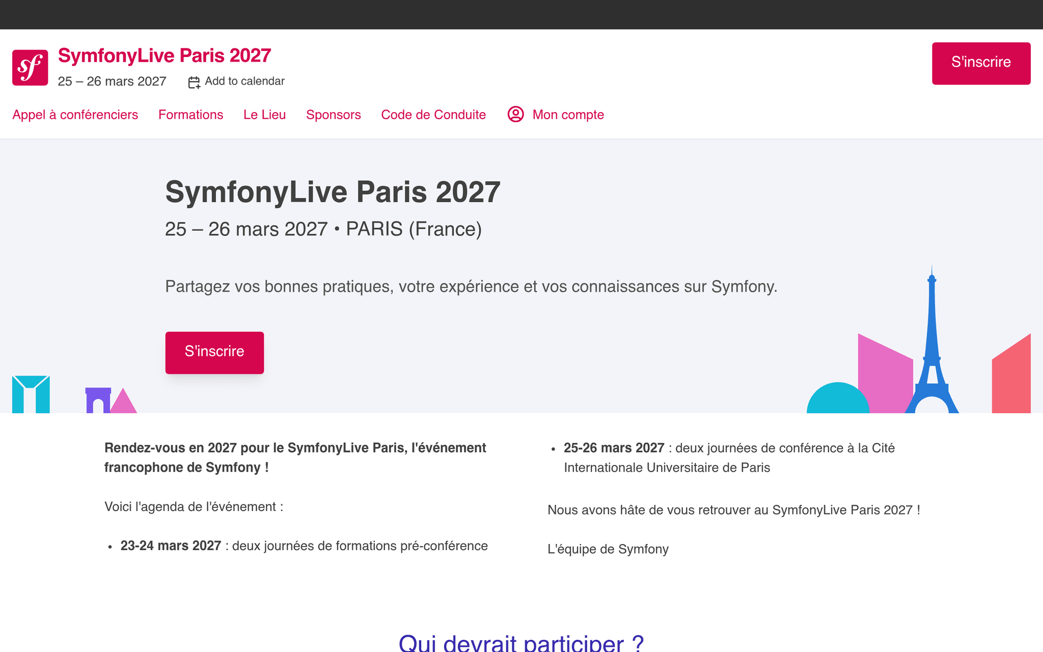 SymfonyLive Paris — événement tech à Paris (2027)