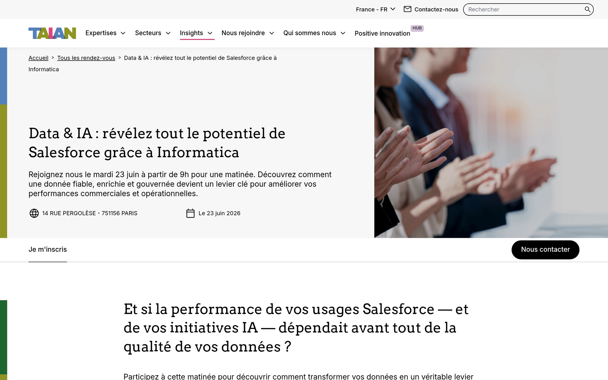 Data & IA — Paris, événement Tier 3 sélectionné par Agenda Tech