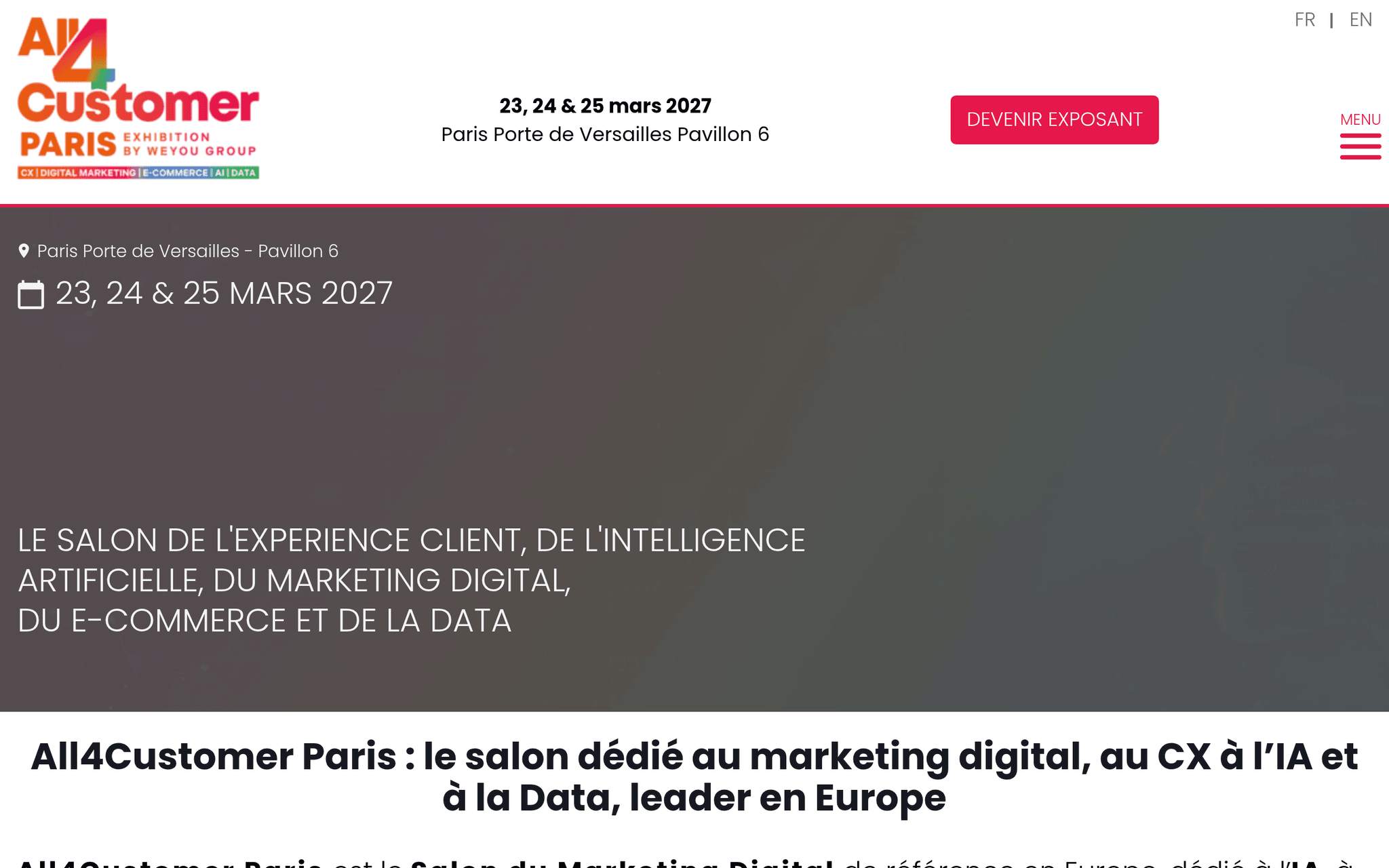 All4Customer Paris — événement tech à Paris (2027)