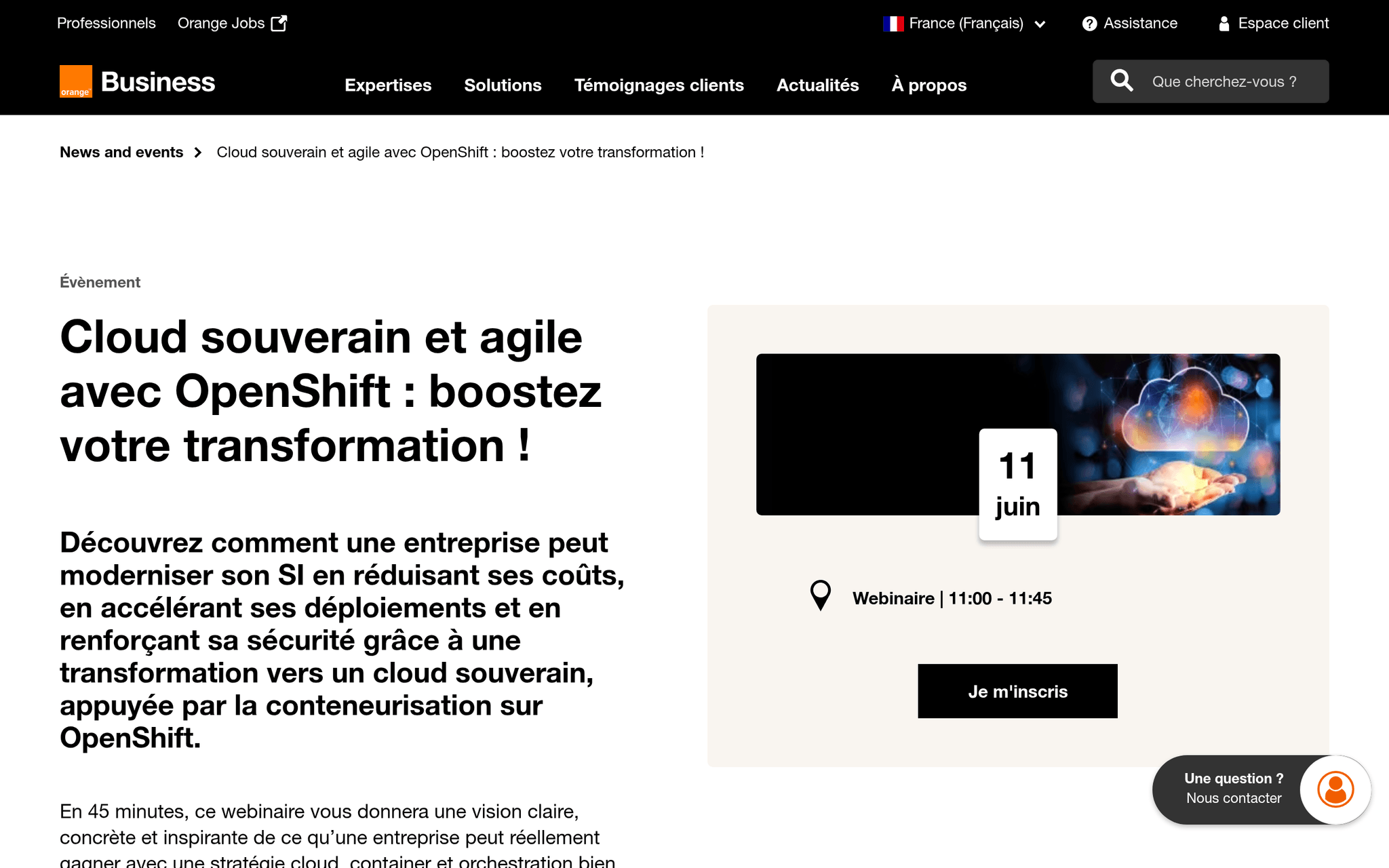 Cloud souverain et agile avec OpenShift, événement Tier 3 sélectionné par Agenda Tech