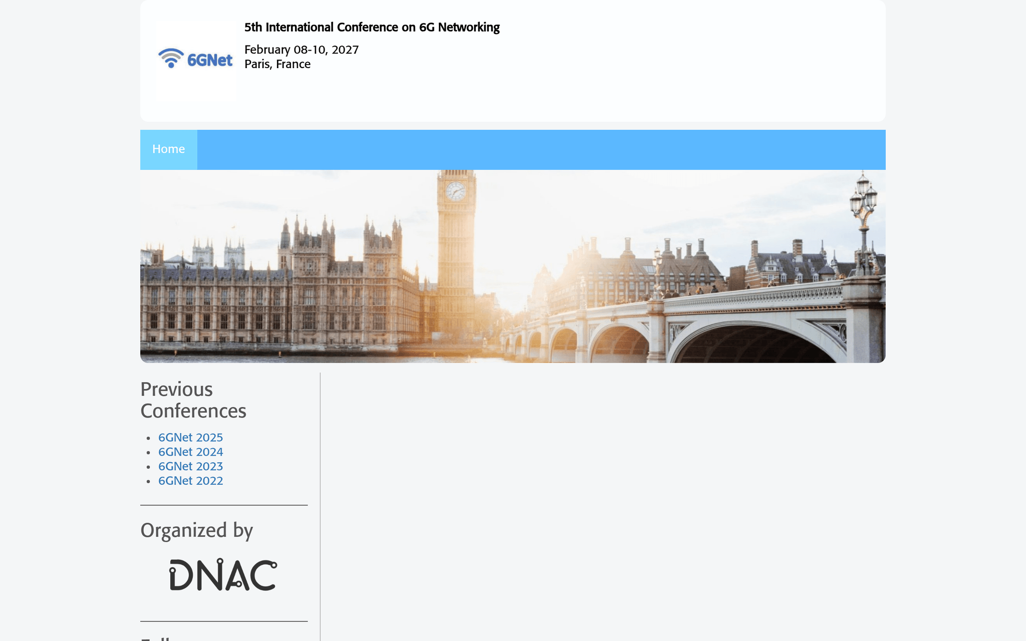 International Conference on 6G Networking — Paris, événement Tier 3 sélectionné par Agenda Tech