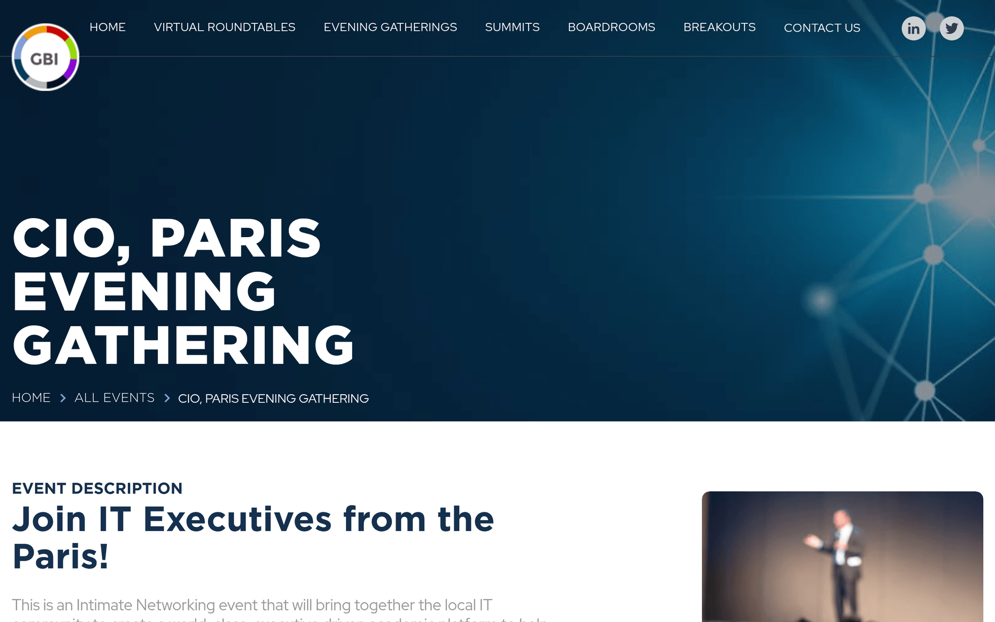 CIO, Paris Evening Gathering — Paris, événement Tier 2 sélectionné par Agenda Tech