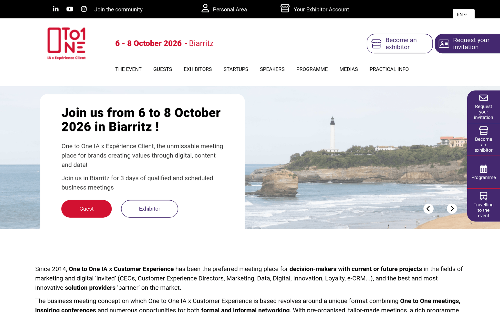 One to One IA x Expérience Client — événement tech à Biarritz (2026)