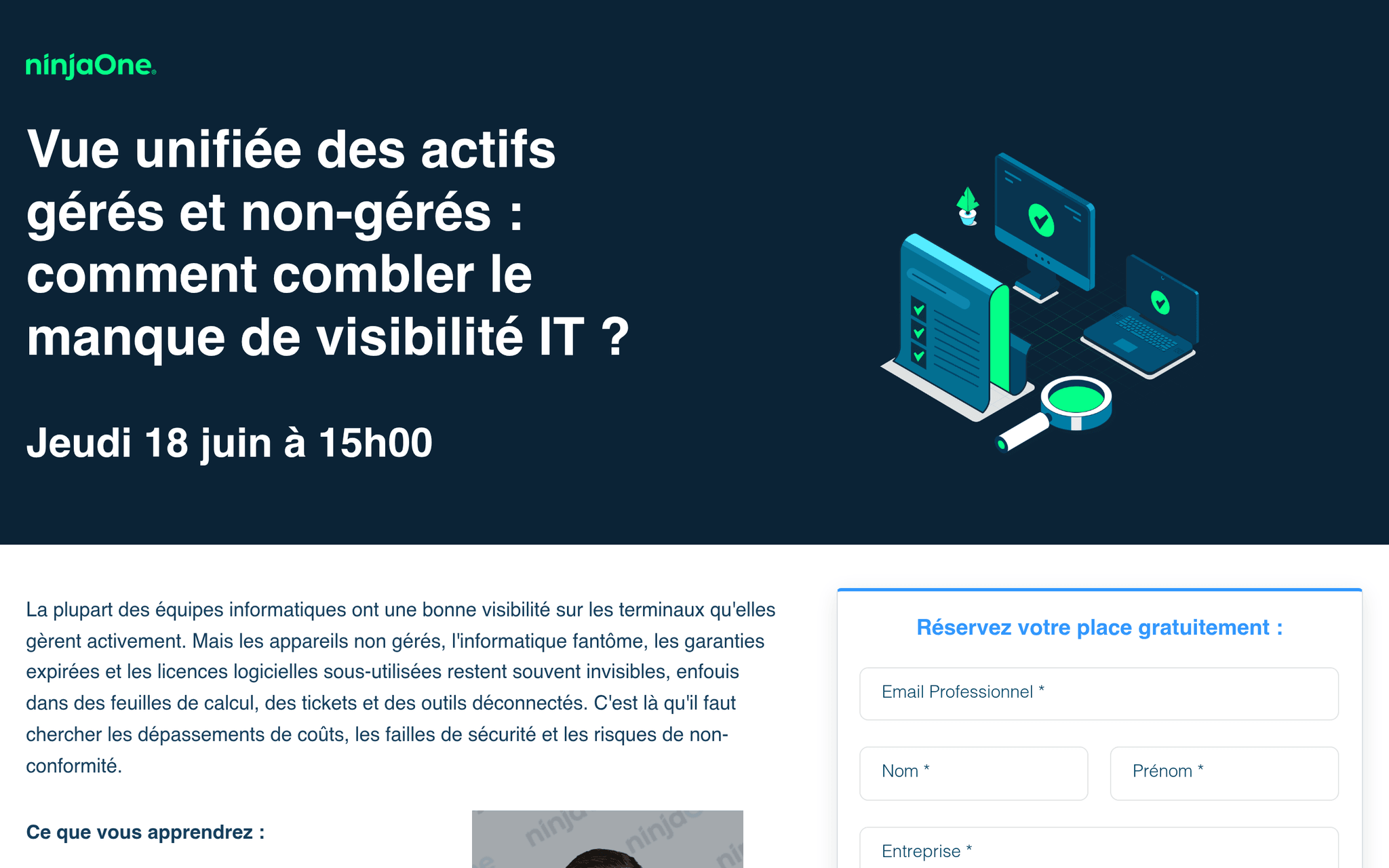 Vue unifiée des actifs gérés et non-gérés : comment combler le manque de visibilité IT ?, événement Tier 3 sélectionné par Agenda Tech