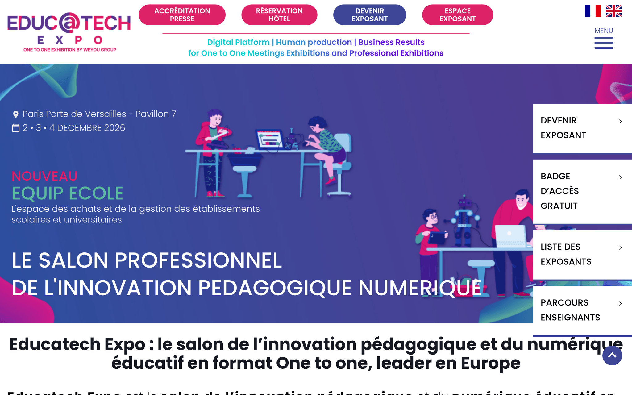 Educatech Expo — Paris, événement Tier 3 sélectionné par Agenda Tech