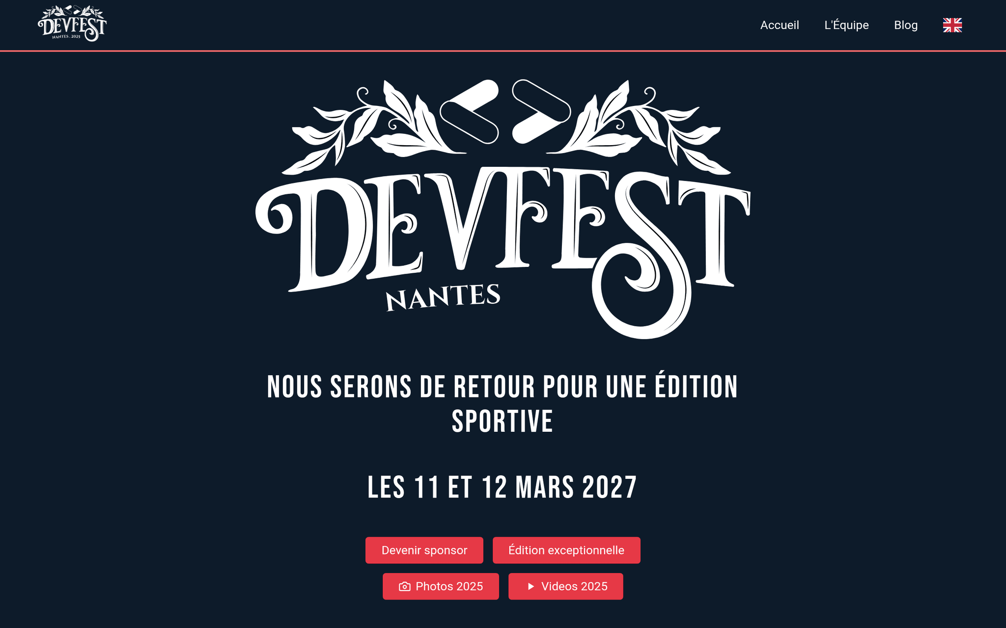 Nous serons de retour pour une édition sportive les 11 et 12 Mars 2027 — Nantes, événement Tier 2 sélectionné par Agenda Tech