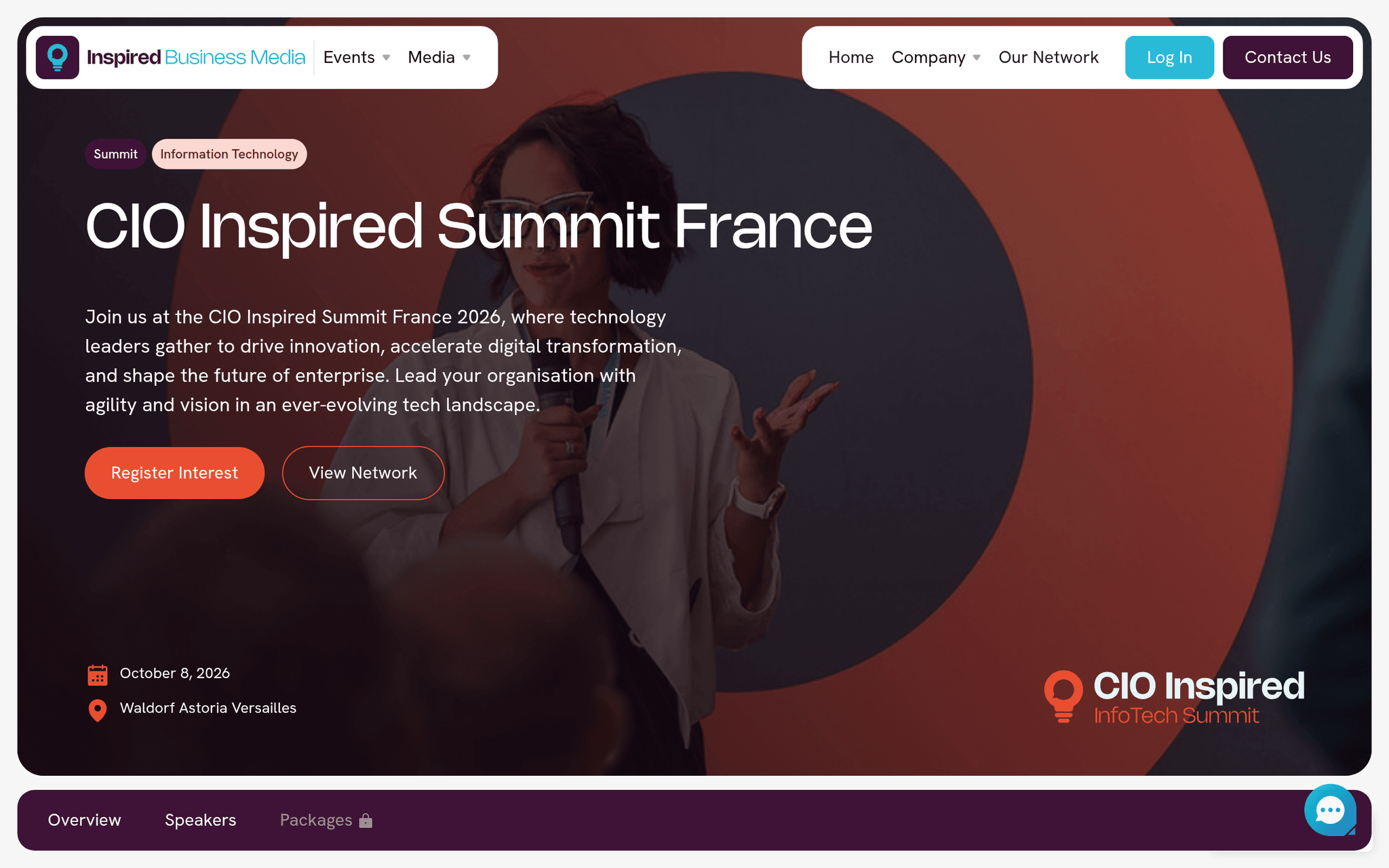 CIO Inspired Summit France — événement tech à Versailles (2026)