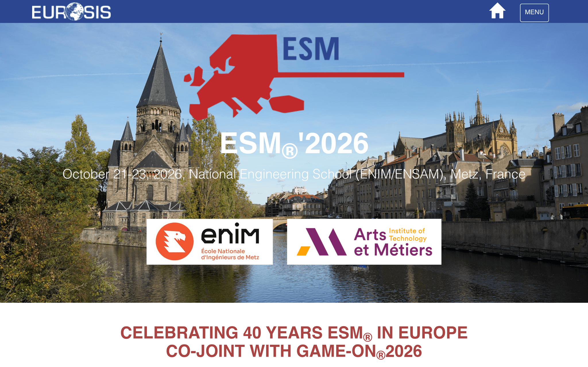 European Simulation and Modelling Conference — Metz, événement Tier 3 sélectionné par Agenda Tech