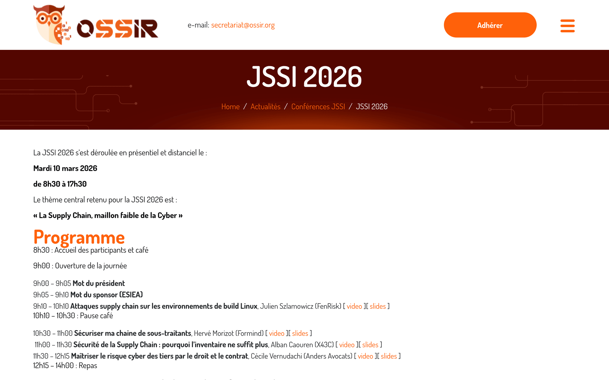 JSSI 2026 — Ivry-sur-Seine, événement Tier 3 sélectionné par Agenda Tech