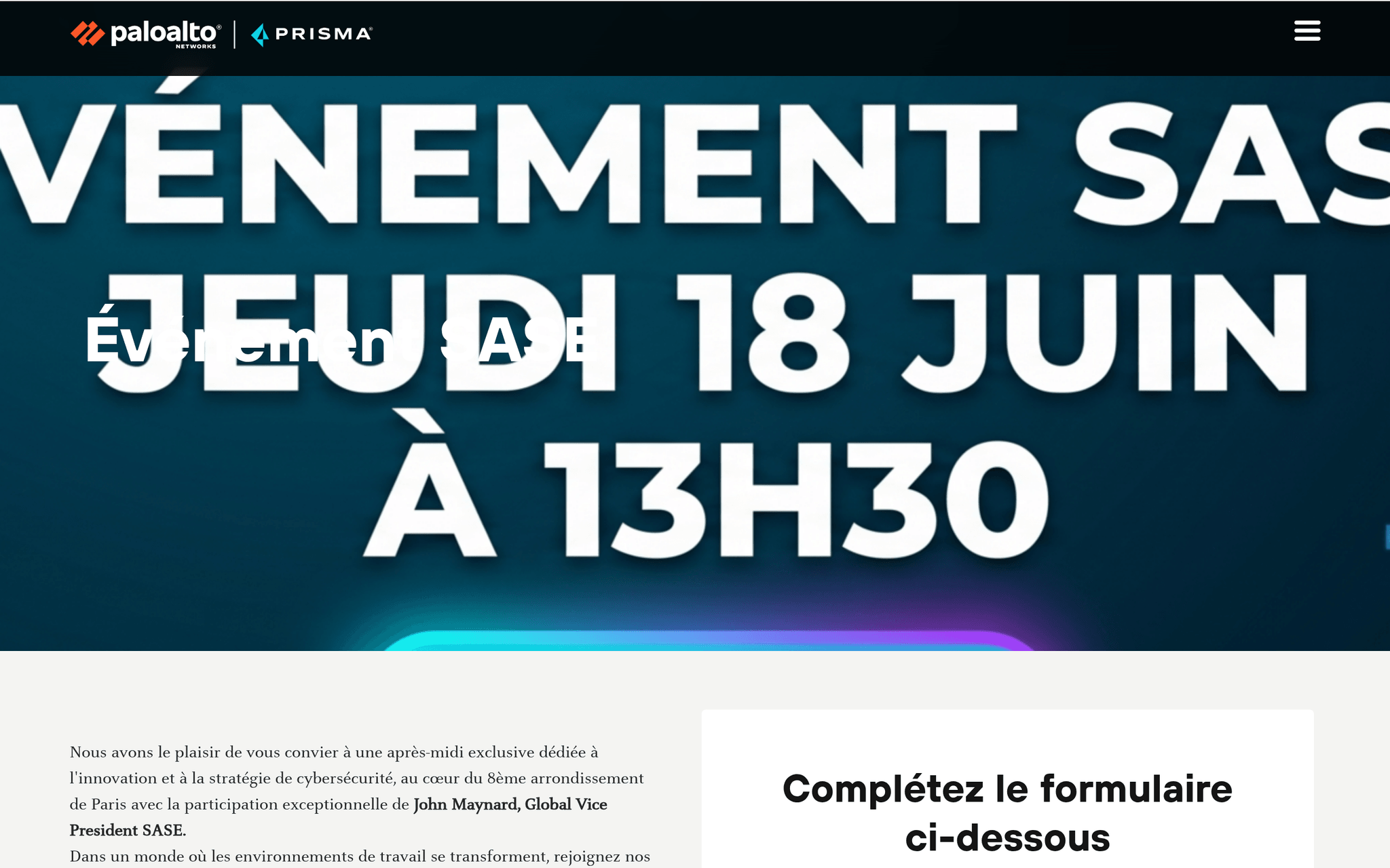 Cybersécurité SASE 4.0 — Paris, événement Tier 3 sélectionné par Agenda Tech