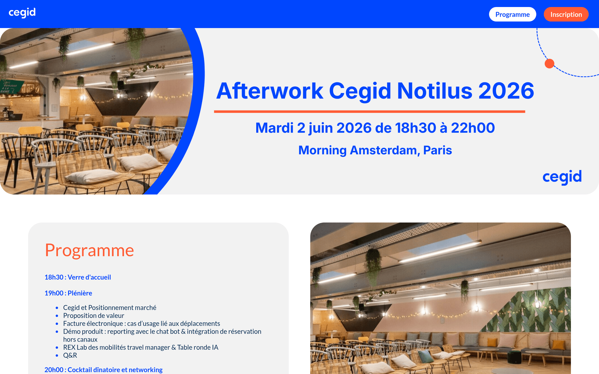 Afterwork Cegid Notilus — Paris, événement Tier 3 sélectionné par Agenda Tech
