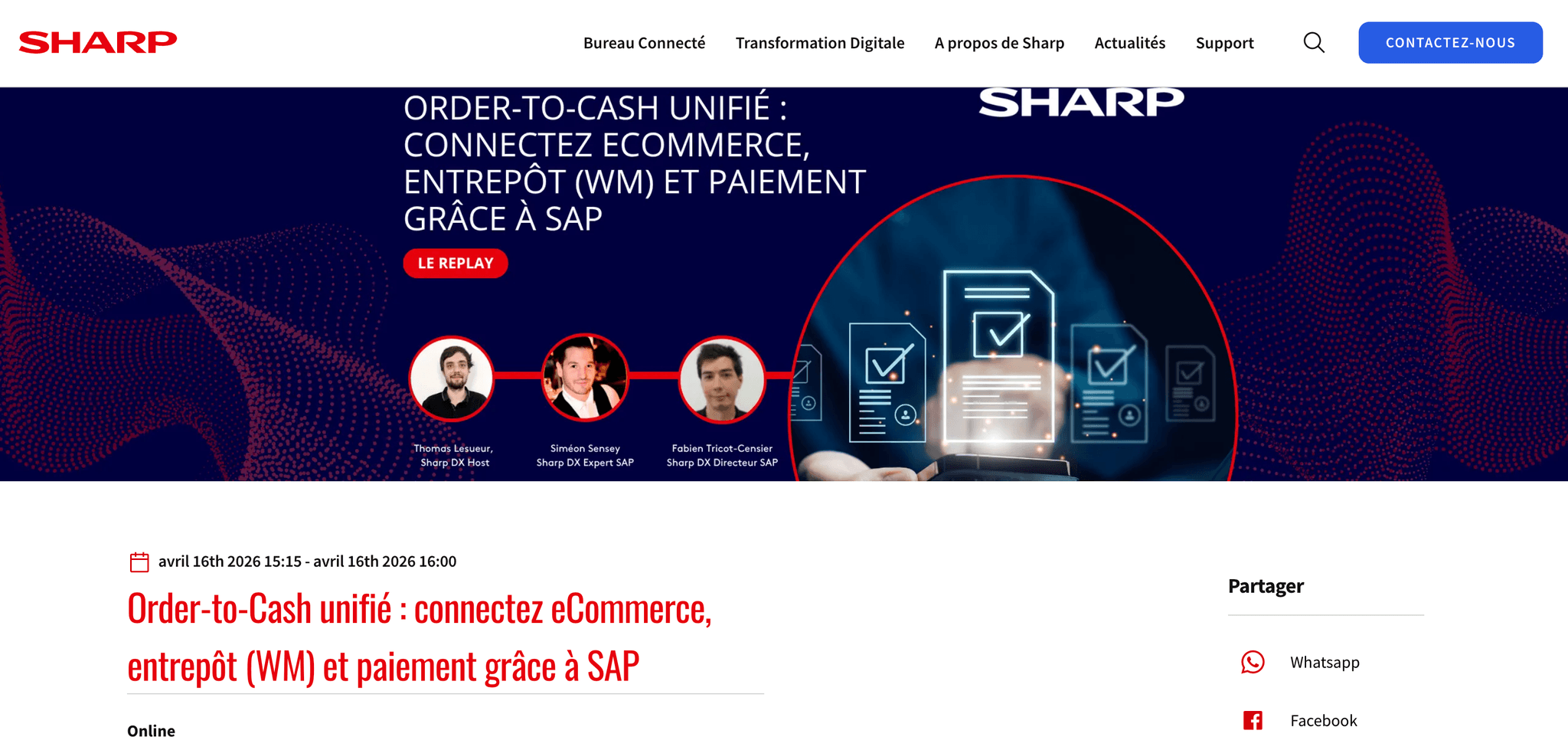 Order-to-Cash unifié, événement Tier 3 sélectionné par Agenda Tech