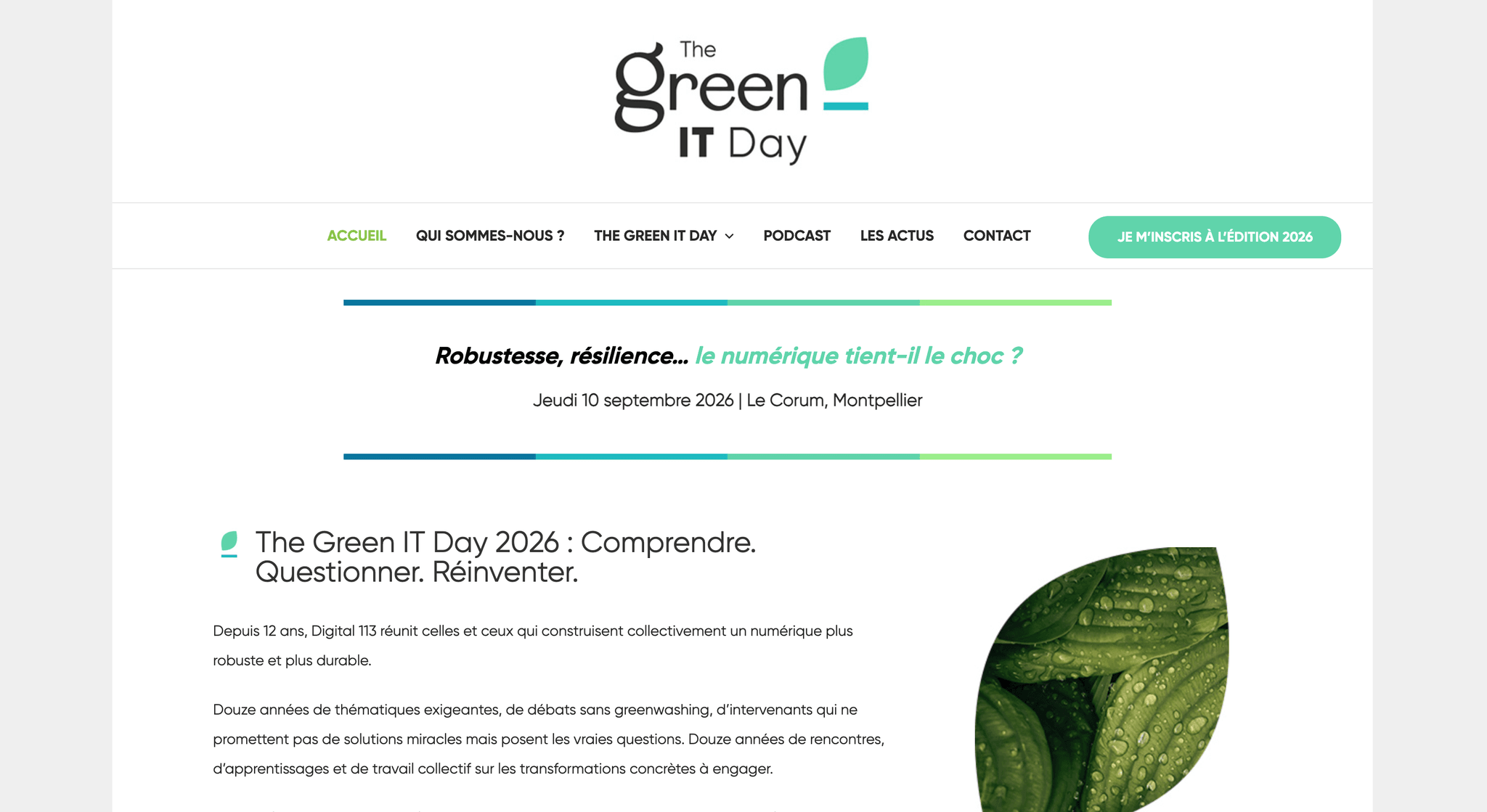 The Green IT Day 2026 — Montpellier, événement Tier 3 sélectionné par Agenda Tech