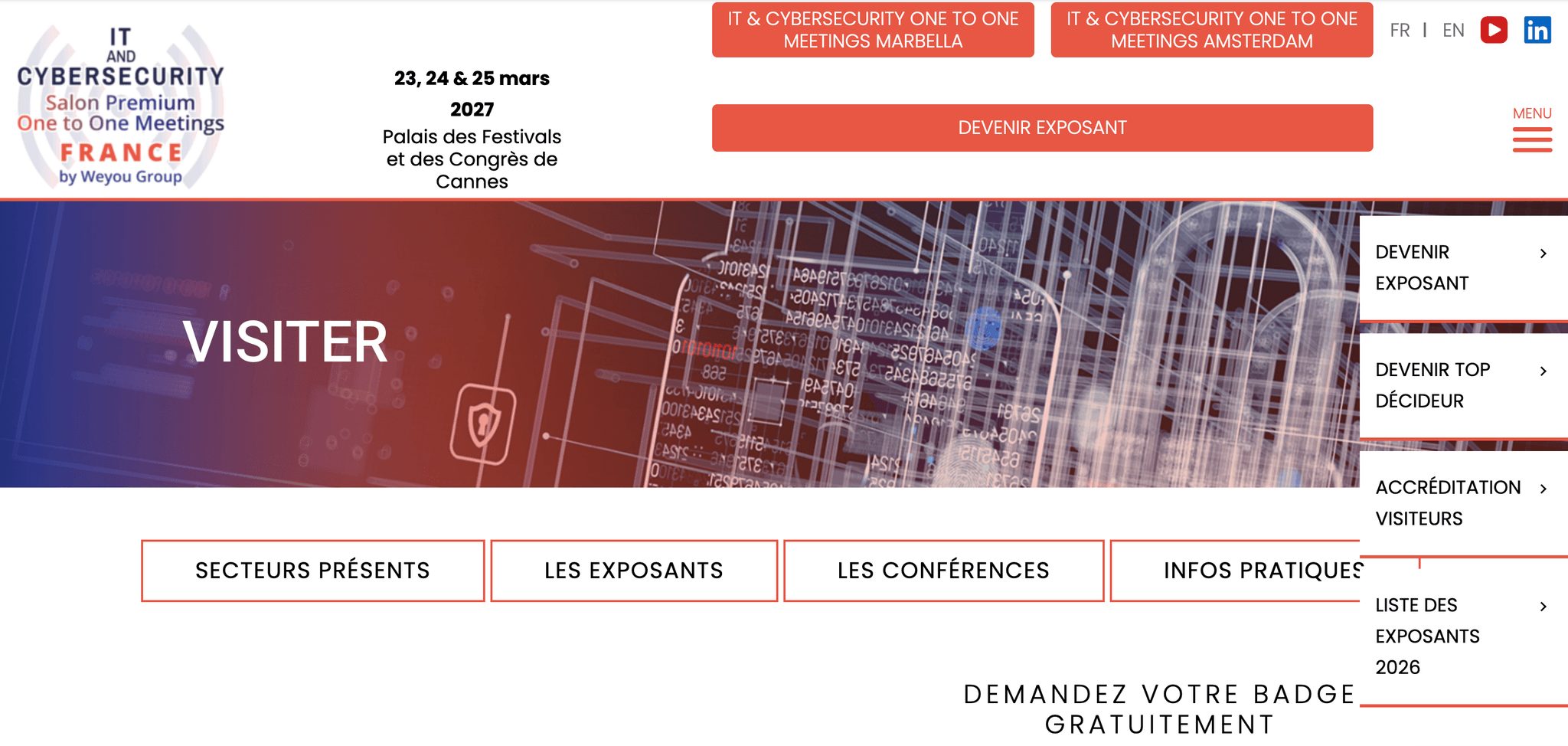 Visiter — Cannes, événement Tier 3 sélectionné par Agenda Tech