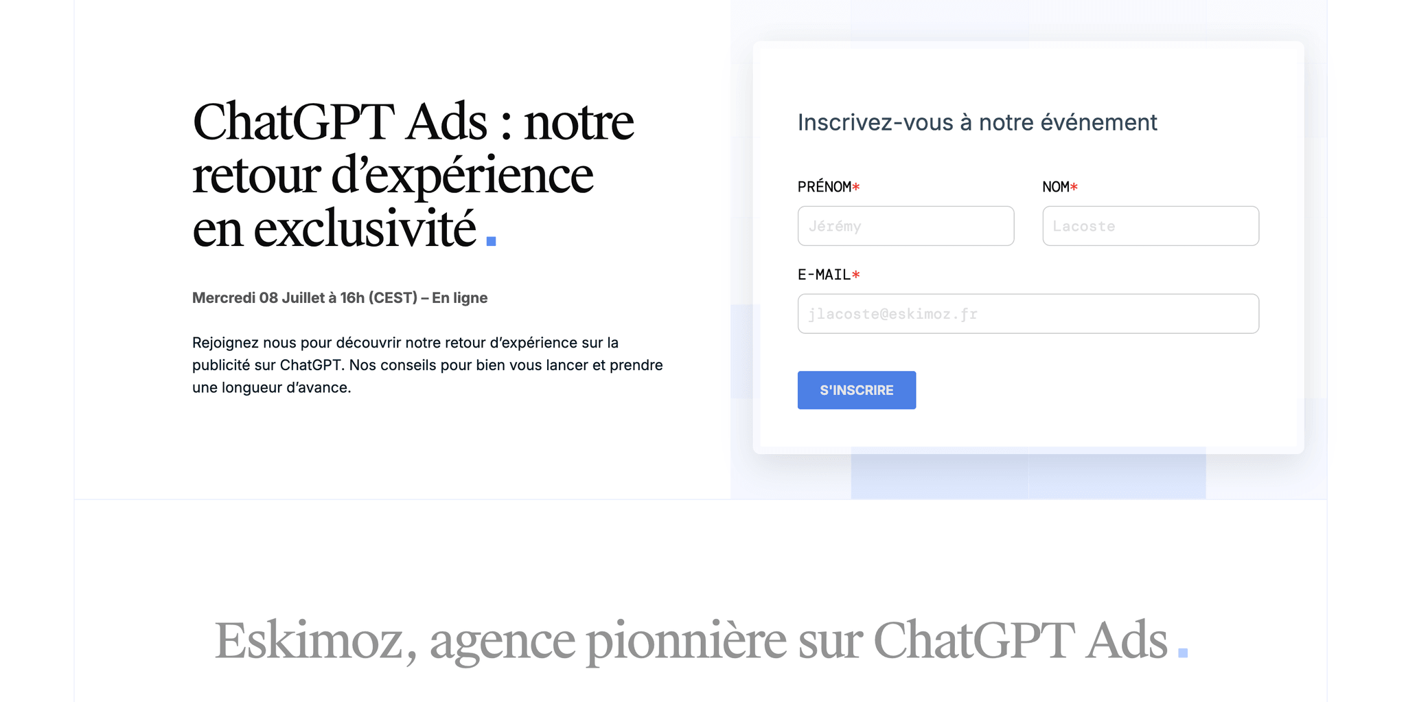 ChatGPT Ads, événement Tier 3 sélectionné par Agenda Tech