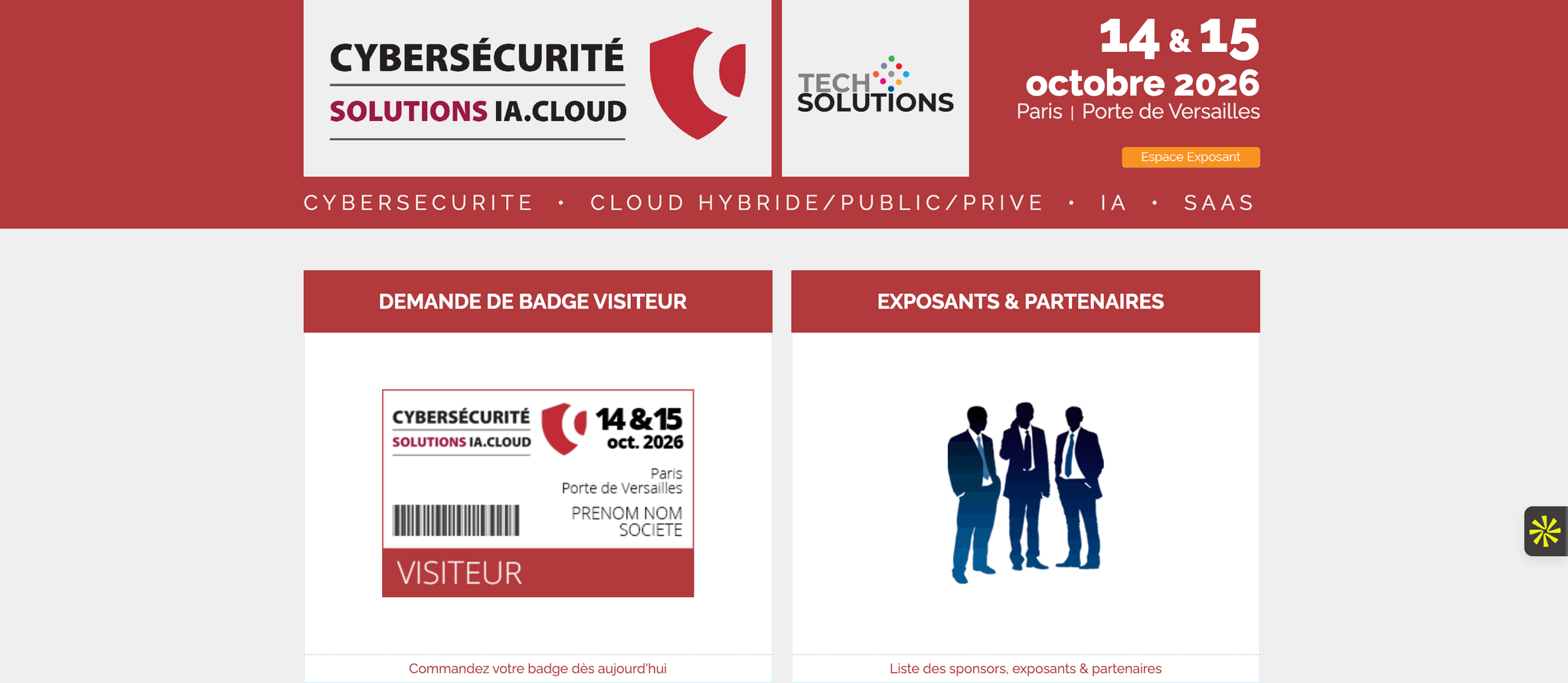 Forum Cybersécurité — Paris, événement Tier 2 sélectionné par Agenda Tech
