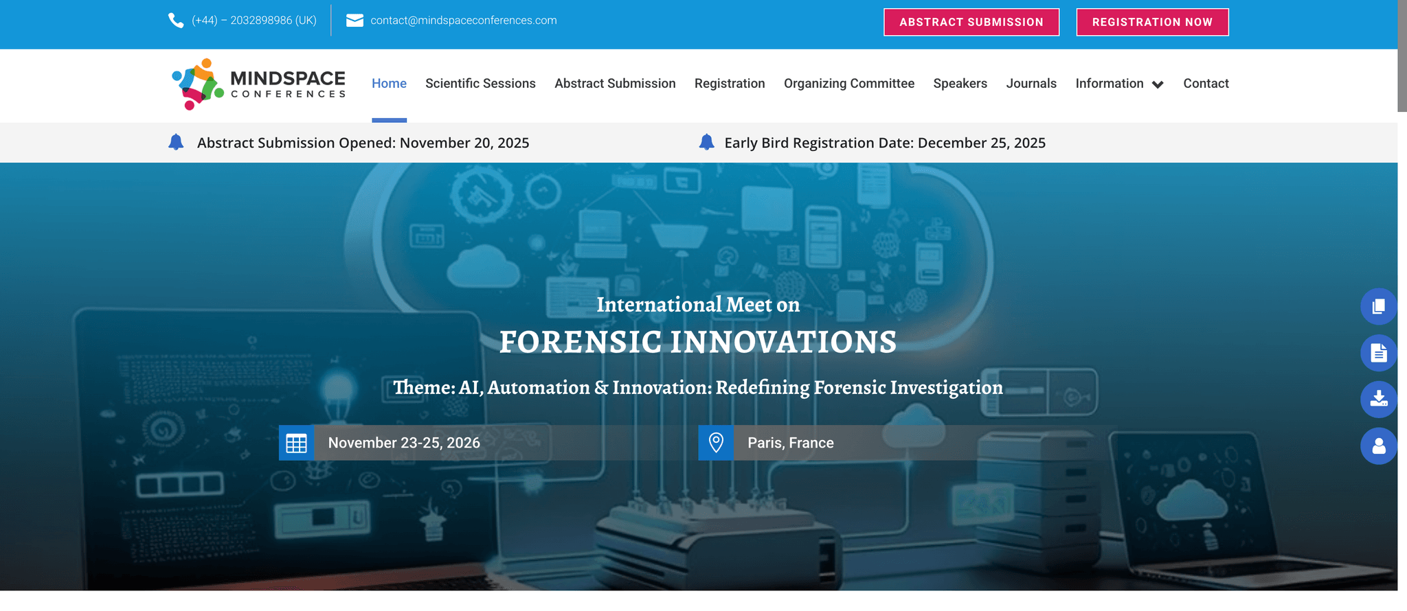 International Meet on Forensic Innovations — Paris, événement Tier 3 sélectionné par Agenda Tech