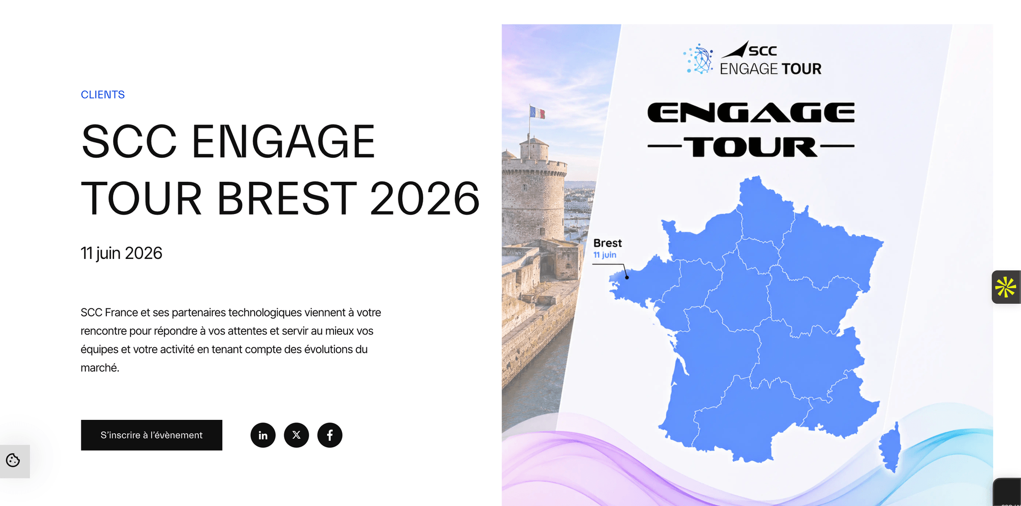 SCC Engage Tour Brest 2026 — Brest, événement Tier 3 sélectionné par Agenda Tech