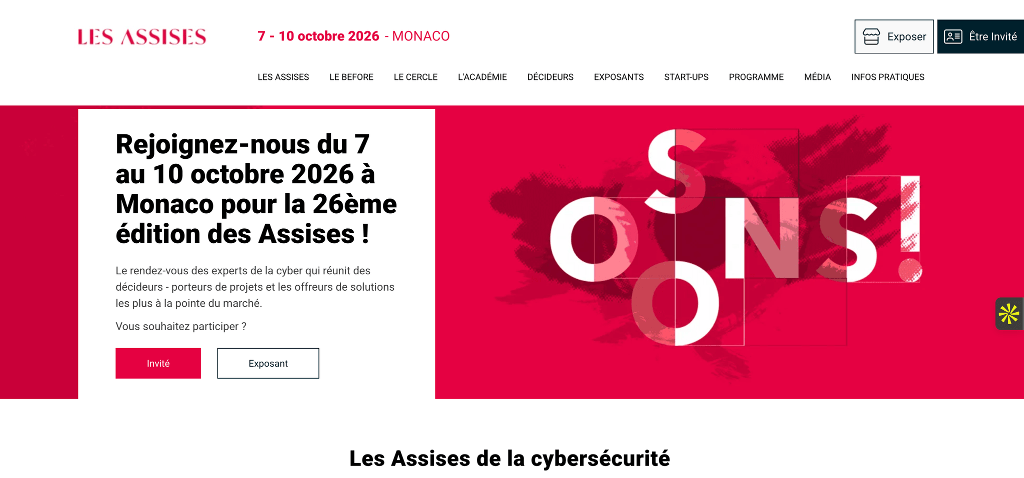 Les Assises de la cybersécurité 2026 — Monaco, événement Tier 3 sélectionné par Agenda Tech