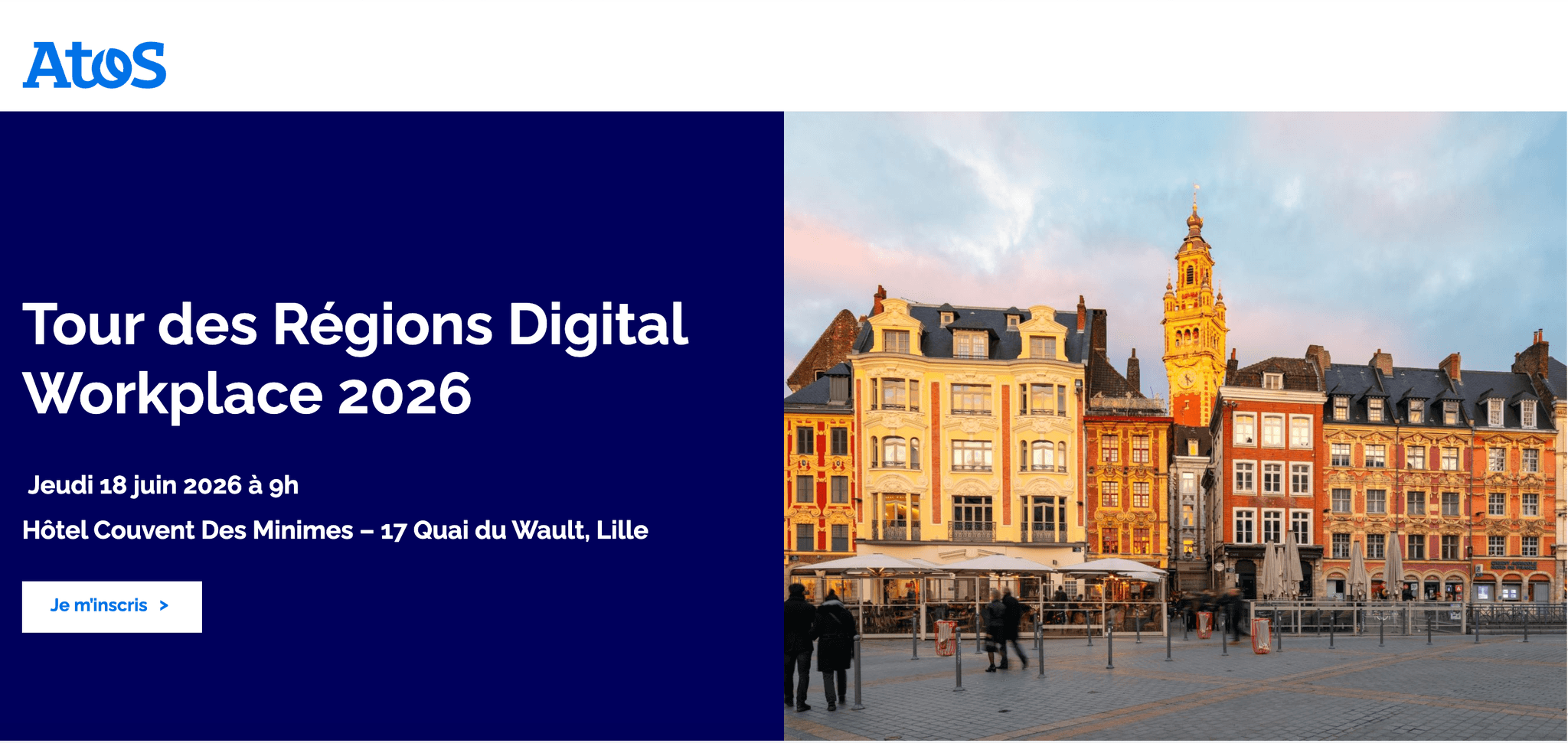 Tour des Régions Digital Workplace — Lille, événement Tier 3 sélectionné par Agenda Tech