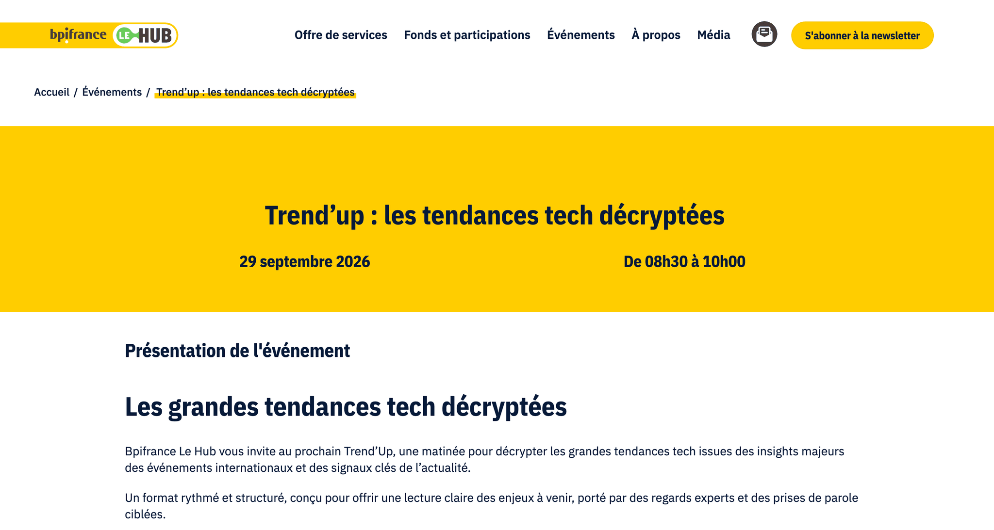 Trend’up : les tendances tech décryptées — Paris (2026)