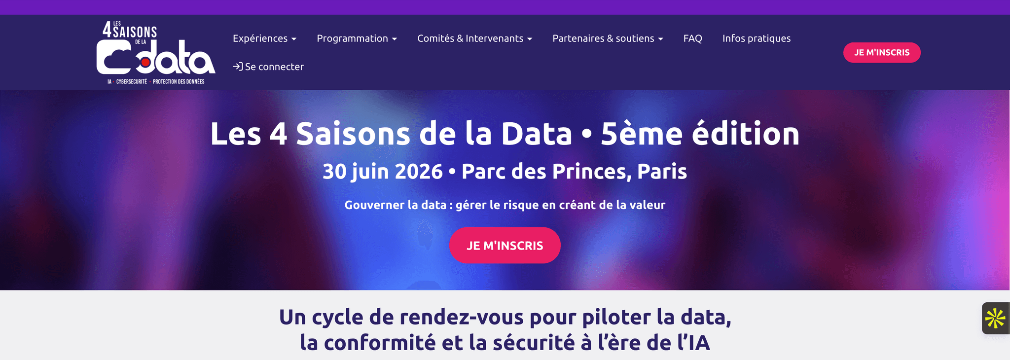 Les 4 Saisons de la Data — Paris, événement Tier 3 sélectionné par Agenda Tech