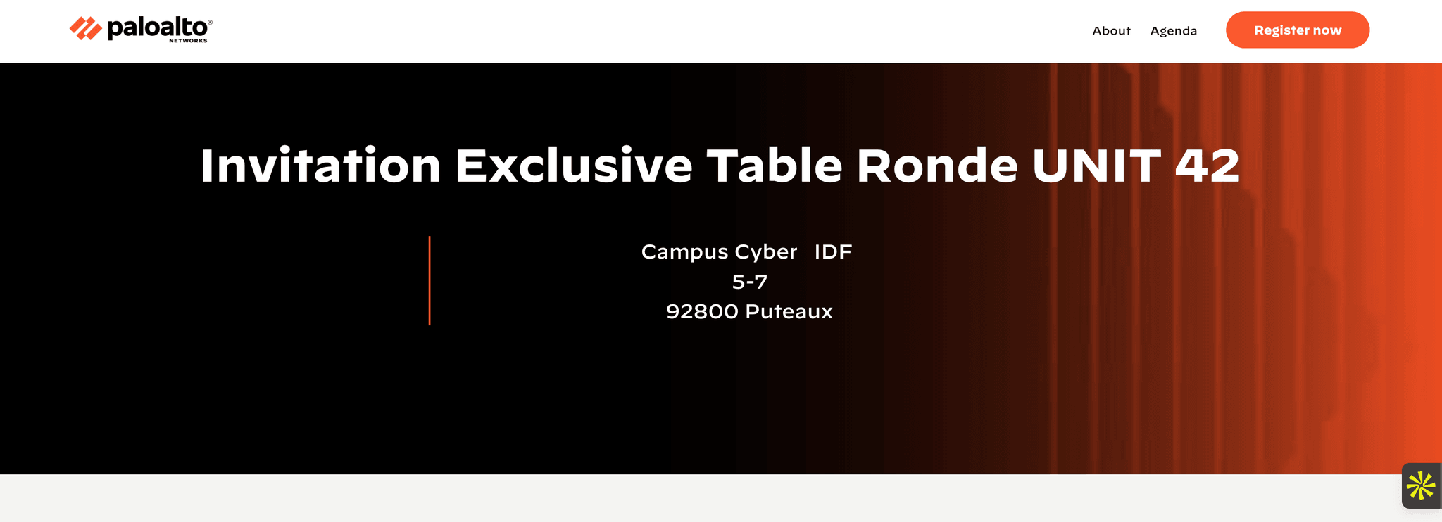 Invitation exclusive Table ronde UNIT 42 — Puteaux, événement Tier 3 sélectionné par Agenda Tech