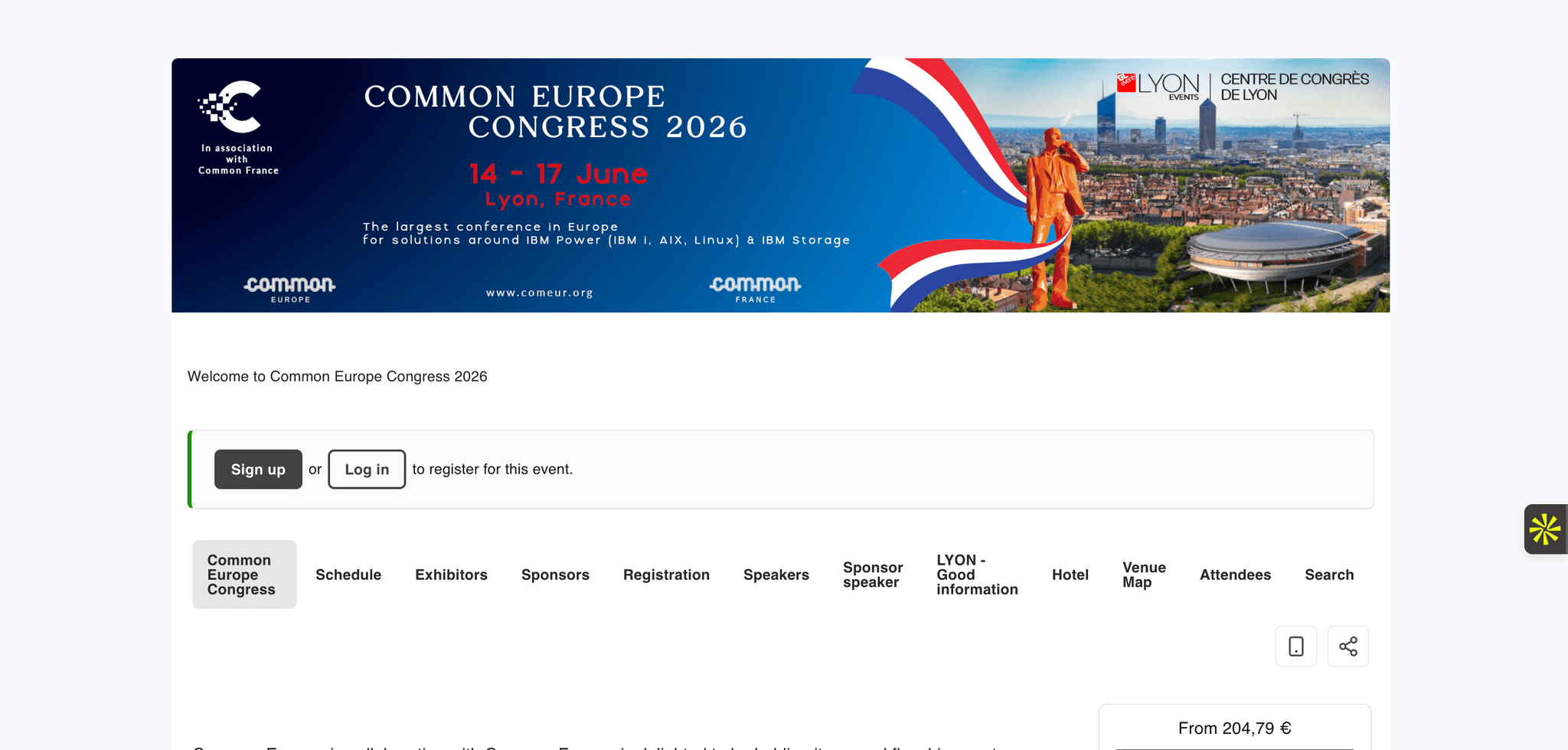 Common Europe Congress 2026, événement Tier 2 sélectionné par Agenda Tech