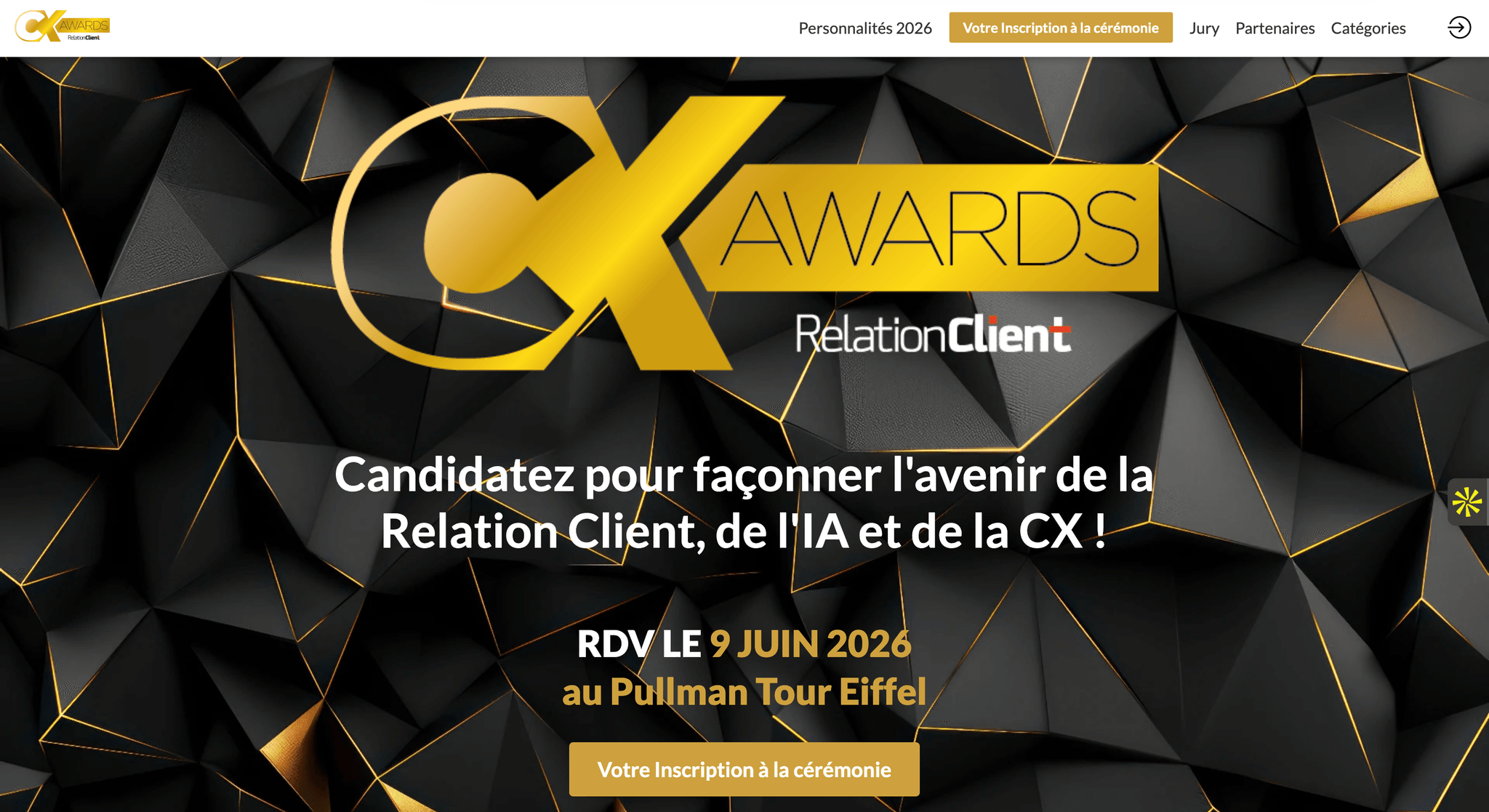 CX AWARDS 2026, événement Tier 3 sélectionné par Agenda Tech