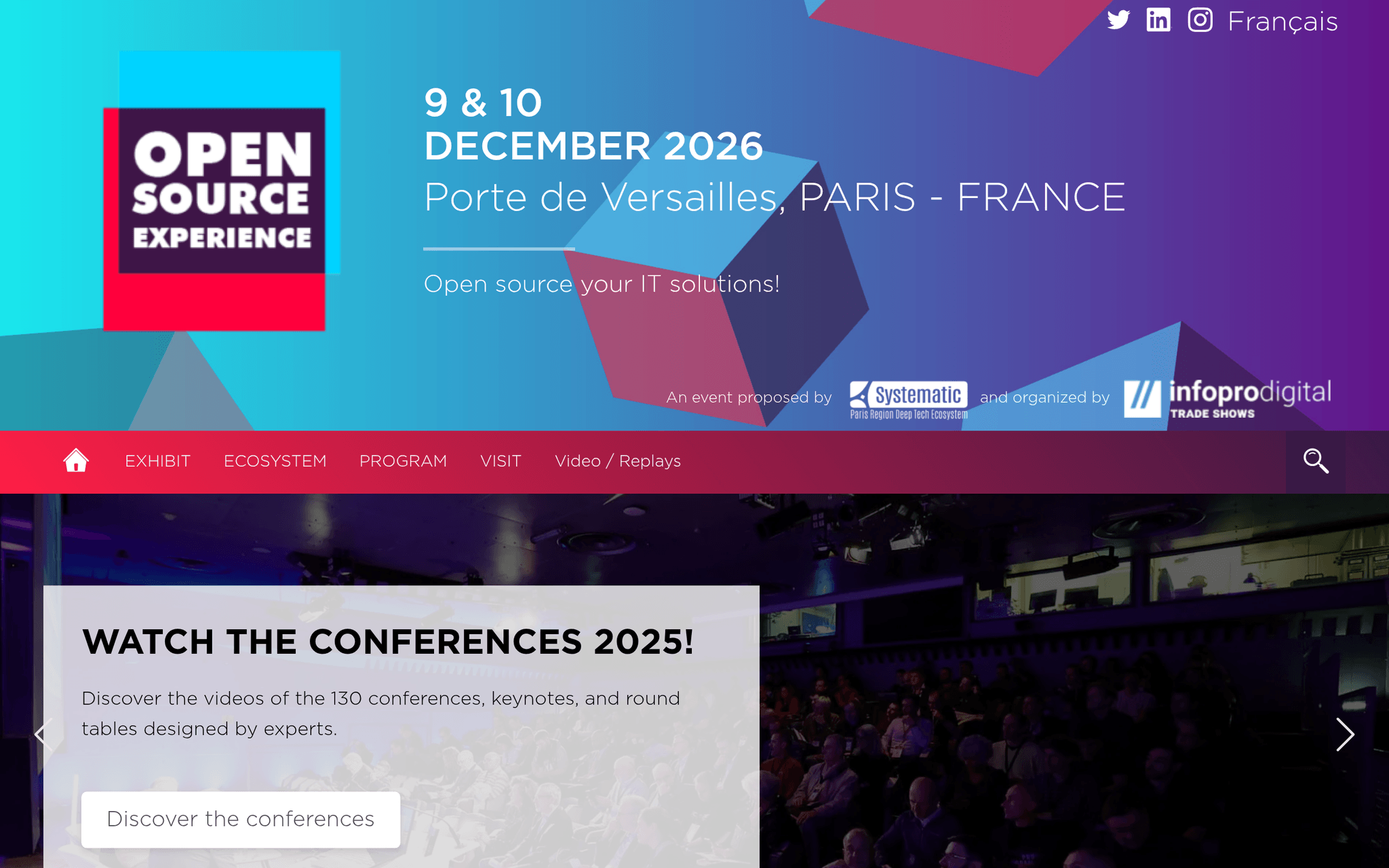 Open Source Experience — événement tech à Paris (2026)