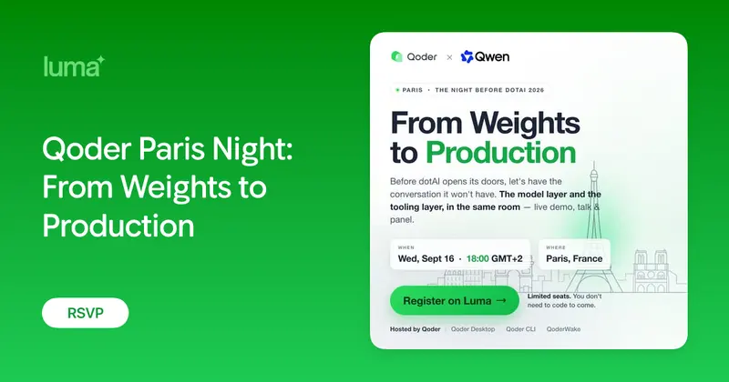 Qoder Paris Night: From Weights to Production — Paris, événement Tier 3 sélectionné par Agenda Tech