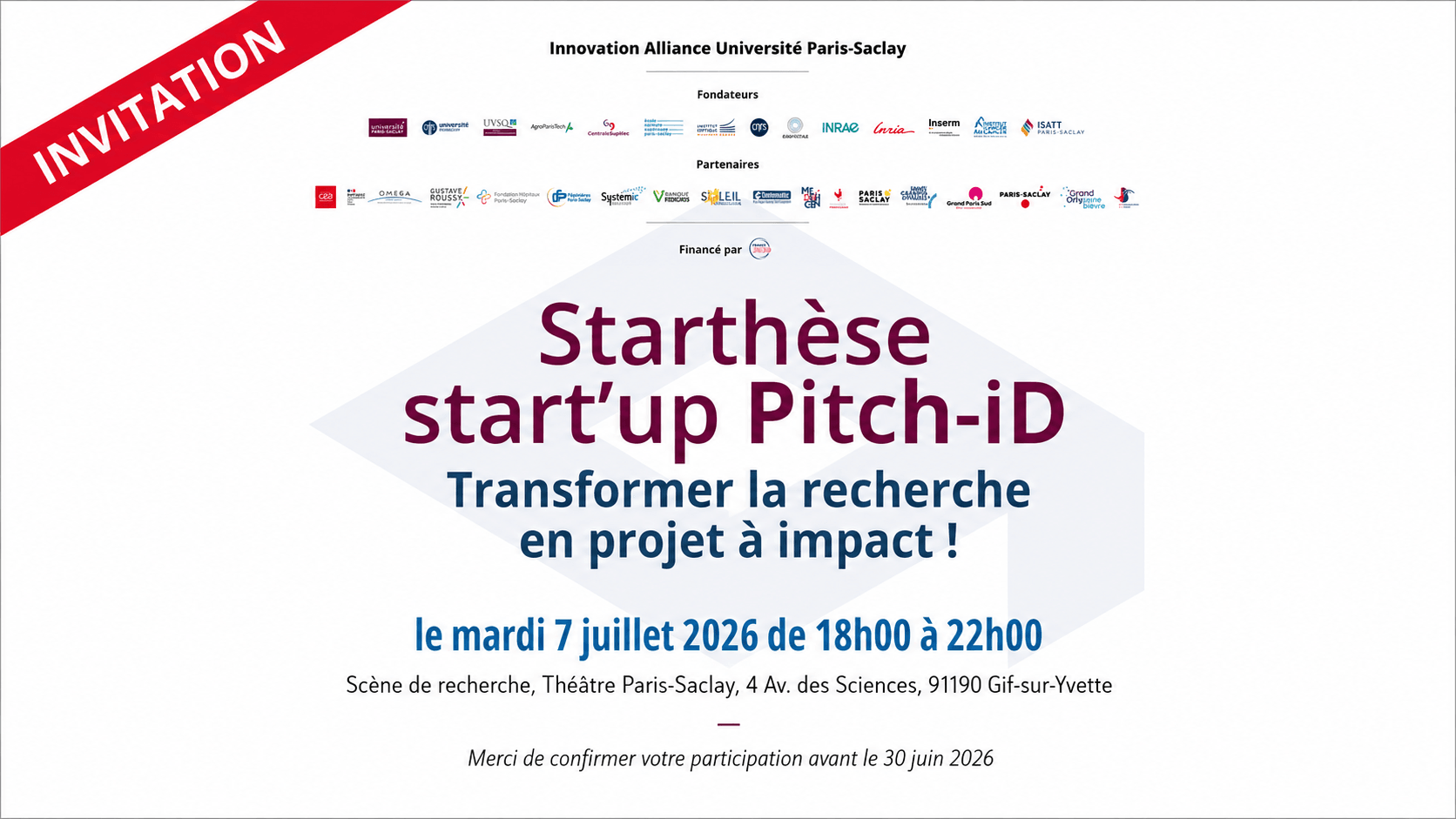 Starthèse start'up Pitch-iD — Gif-sur-Yvette, événement Tier 3 sélectionné par Agenda Tech