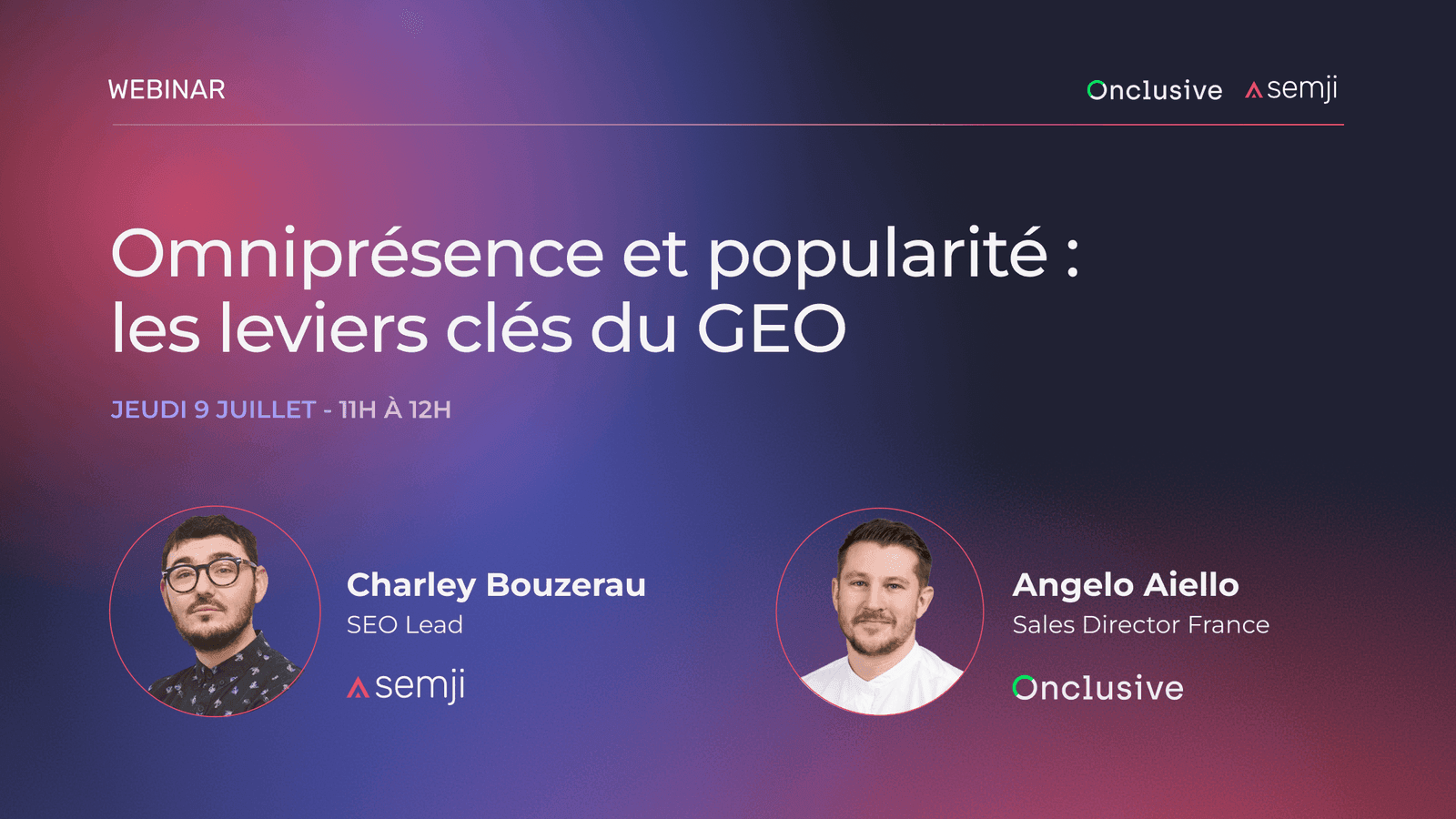 Optimisez votre visibilité dans les IA génératives grâce aux leviers du GEO, événement Tier 3 sélectionné par Agenda Tech