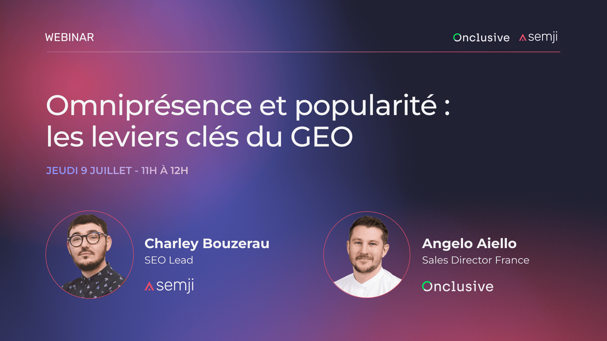 Optimisez votre visibilité dans les IA génératives grâce aux leviers du GEO, événement Tier 3 sélectionné par Agenda Tech
