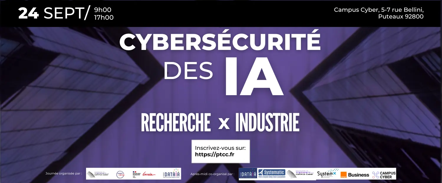 Cybersécurité des IA – Après-midi « Pitch, démos et networking » — Puteaux, événement Tier 3 sélectionné par Agenda Tech