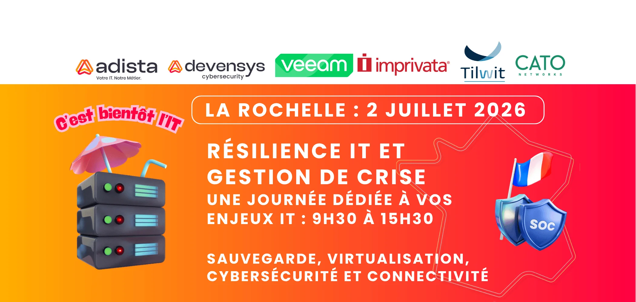 Résilience IT et gestion de crise à La Rochelle — La Rochelle, événement Tier 3 sélectionné par Agenda Tech